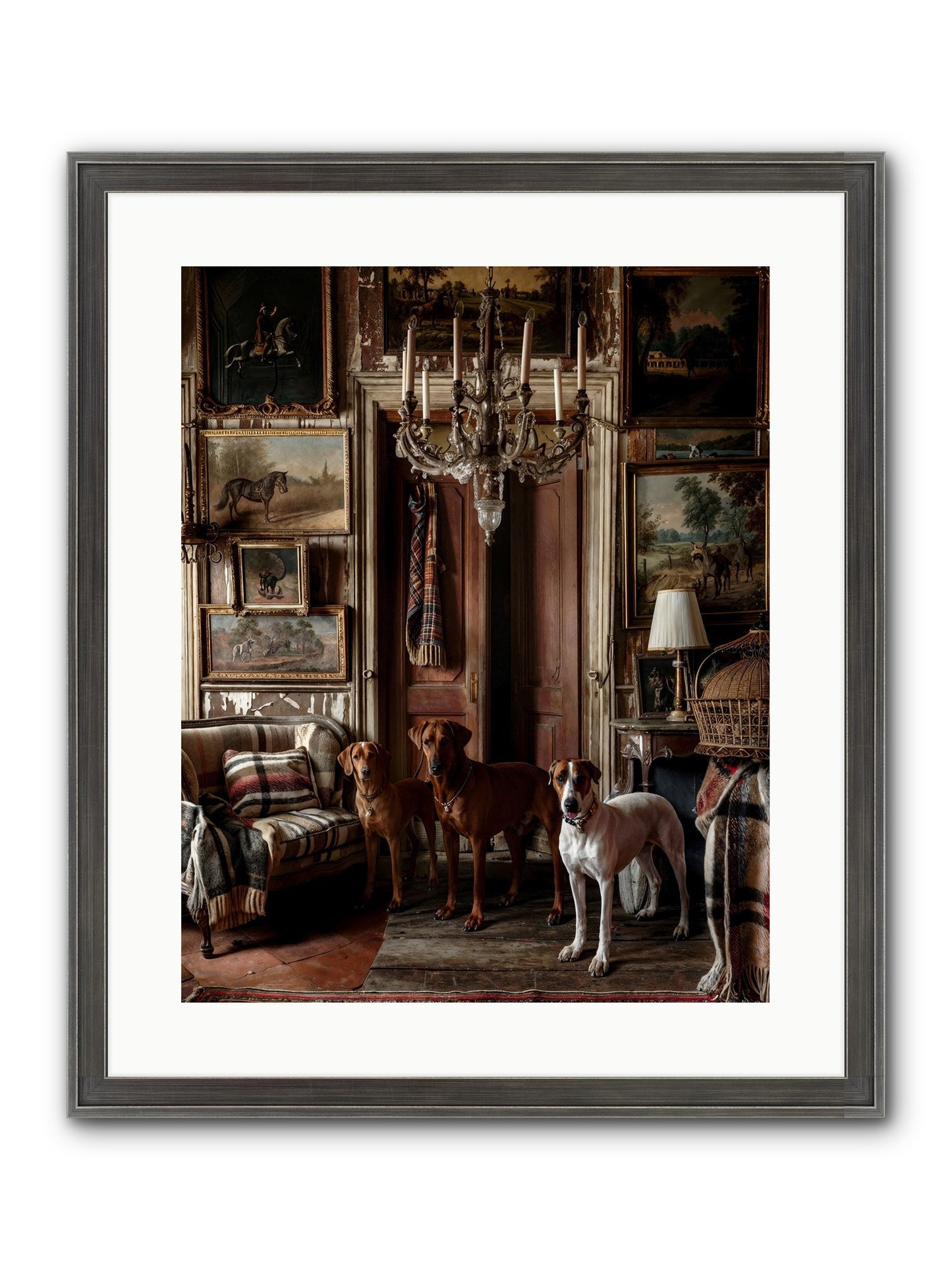 The Woofington Society Framed Print - Slimwoods Black/Silver 16x20