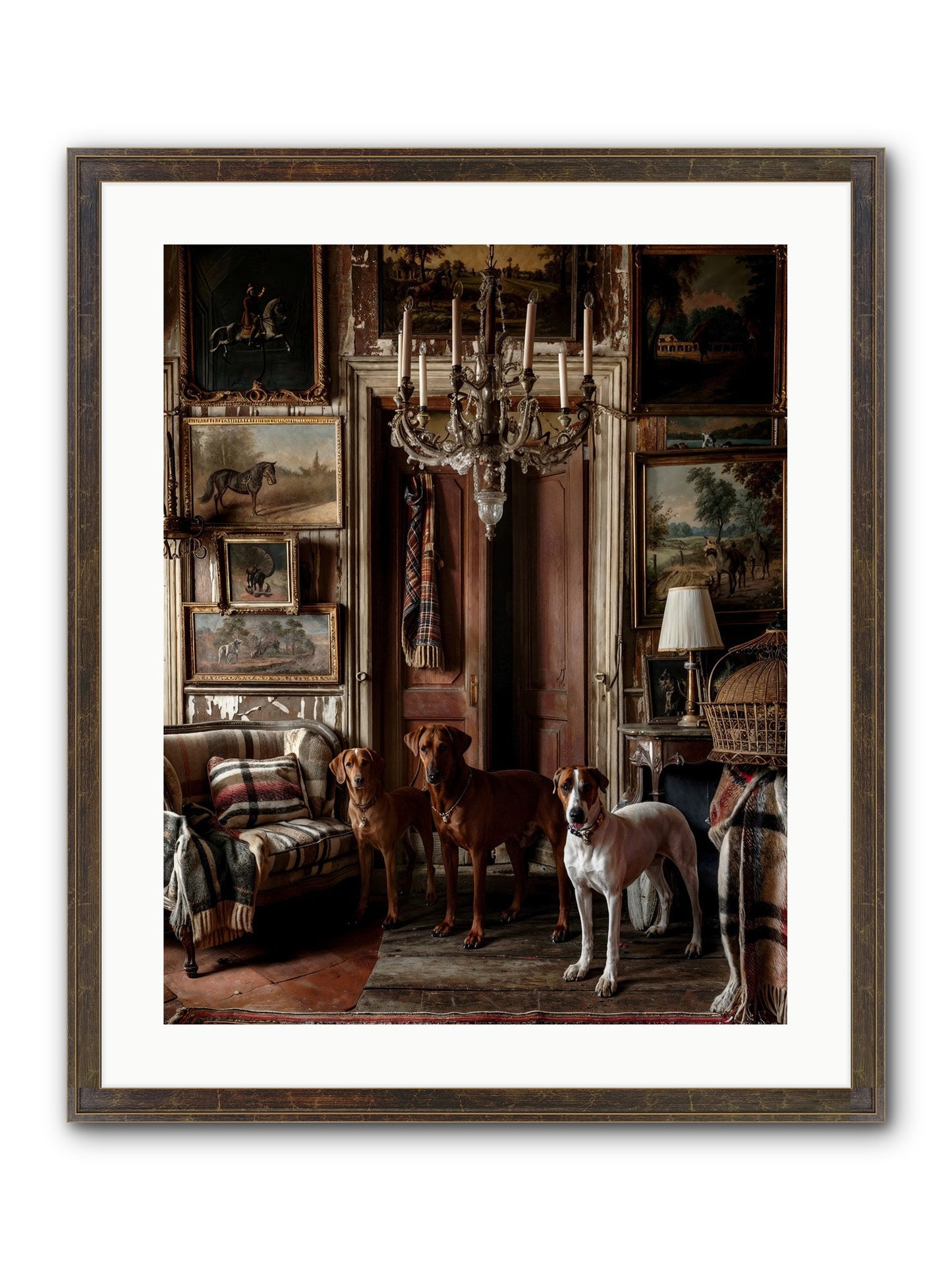 The Woofington Society Framed Print - Slimwoods Black/Gold 20x25