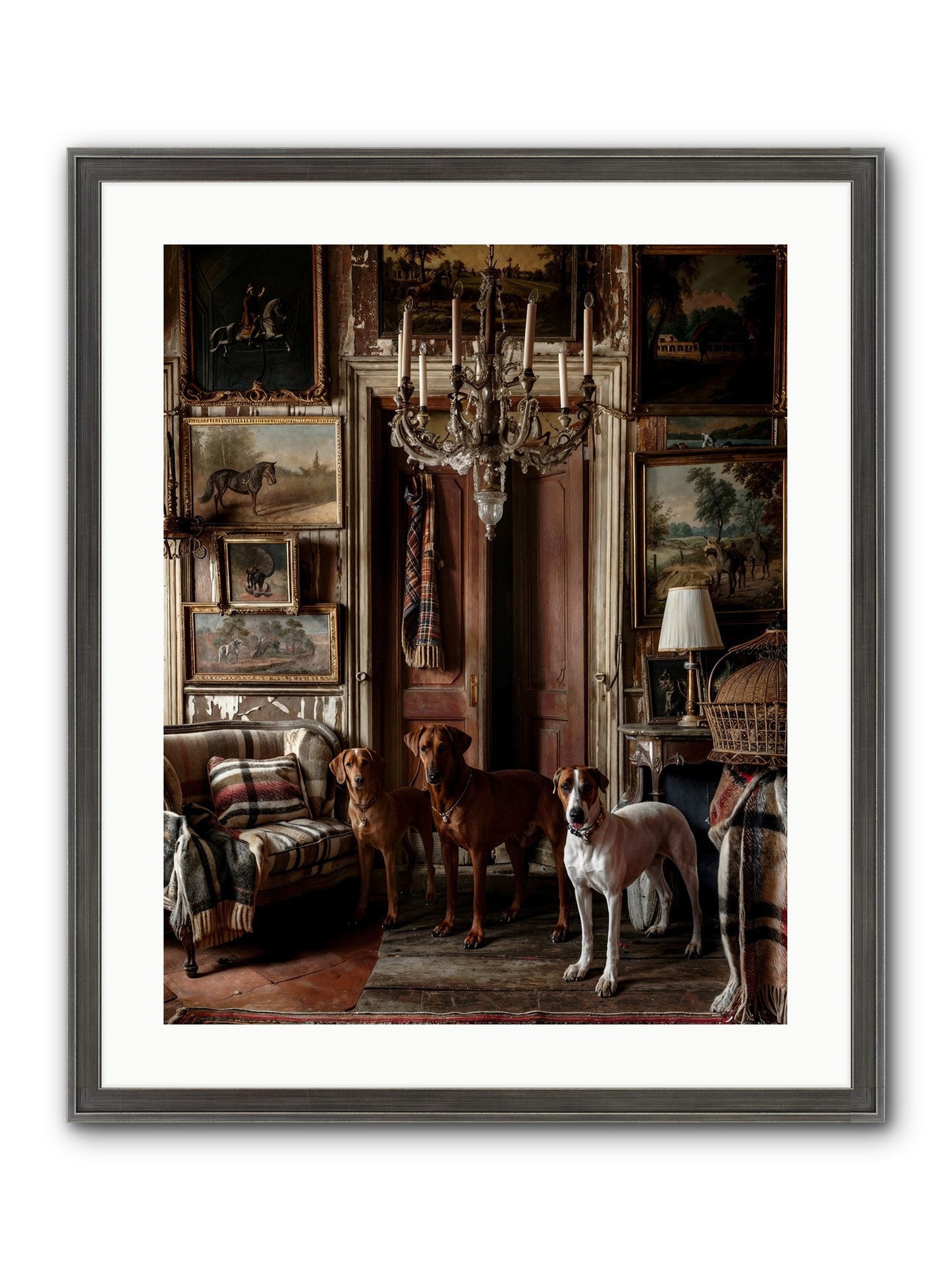 The Woofington Society Framed Print - Slimwoods Black/Silver 20x25