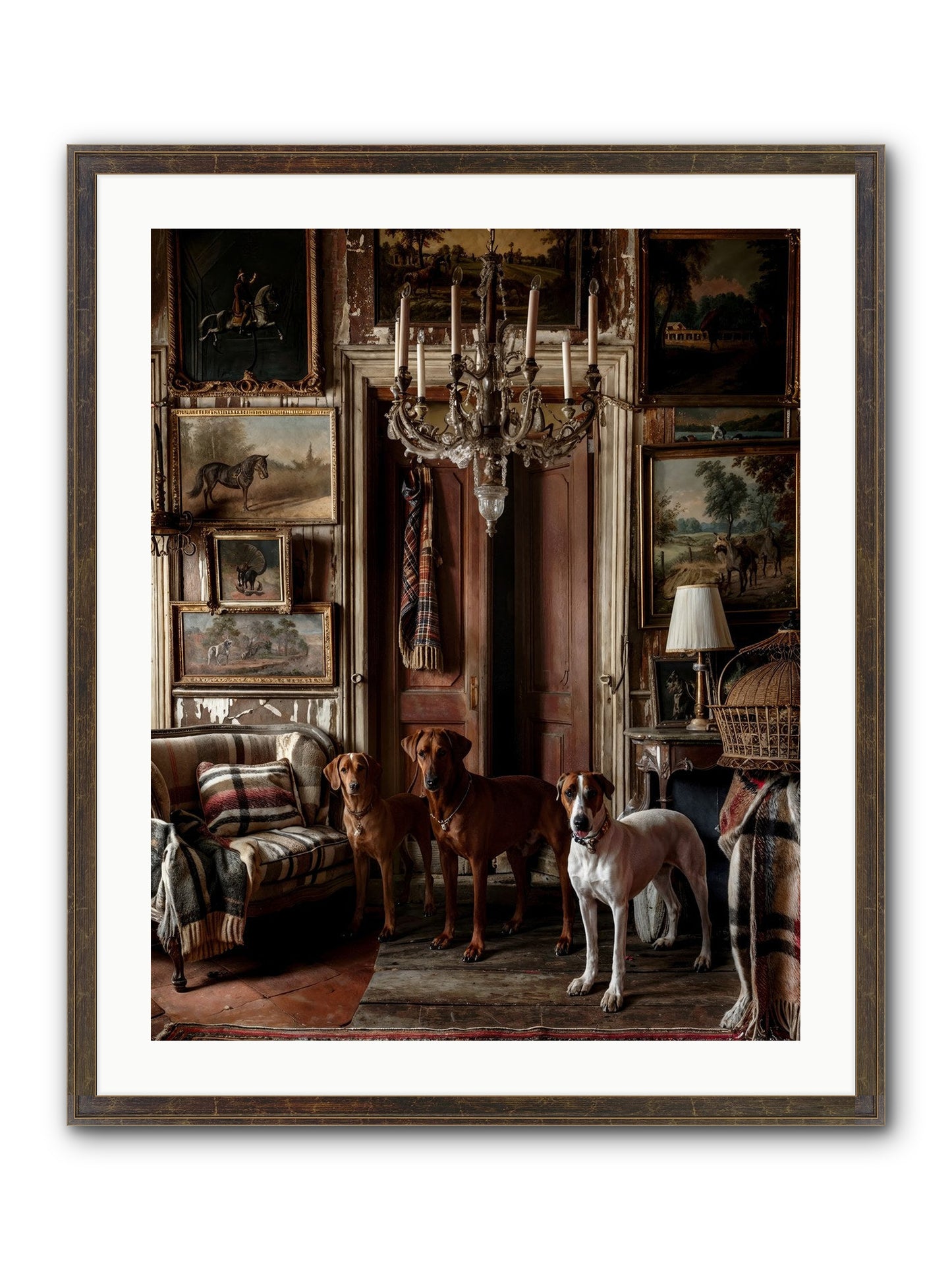 The Woofington Society Framed Print - Slimwoods Black/Gold 24x30