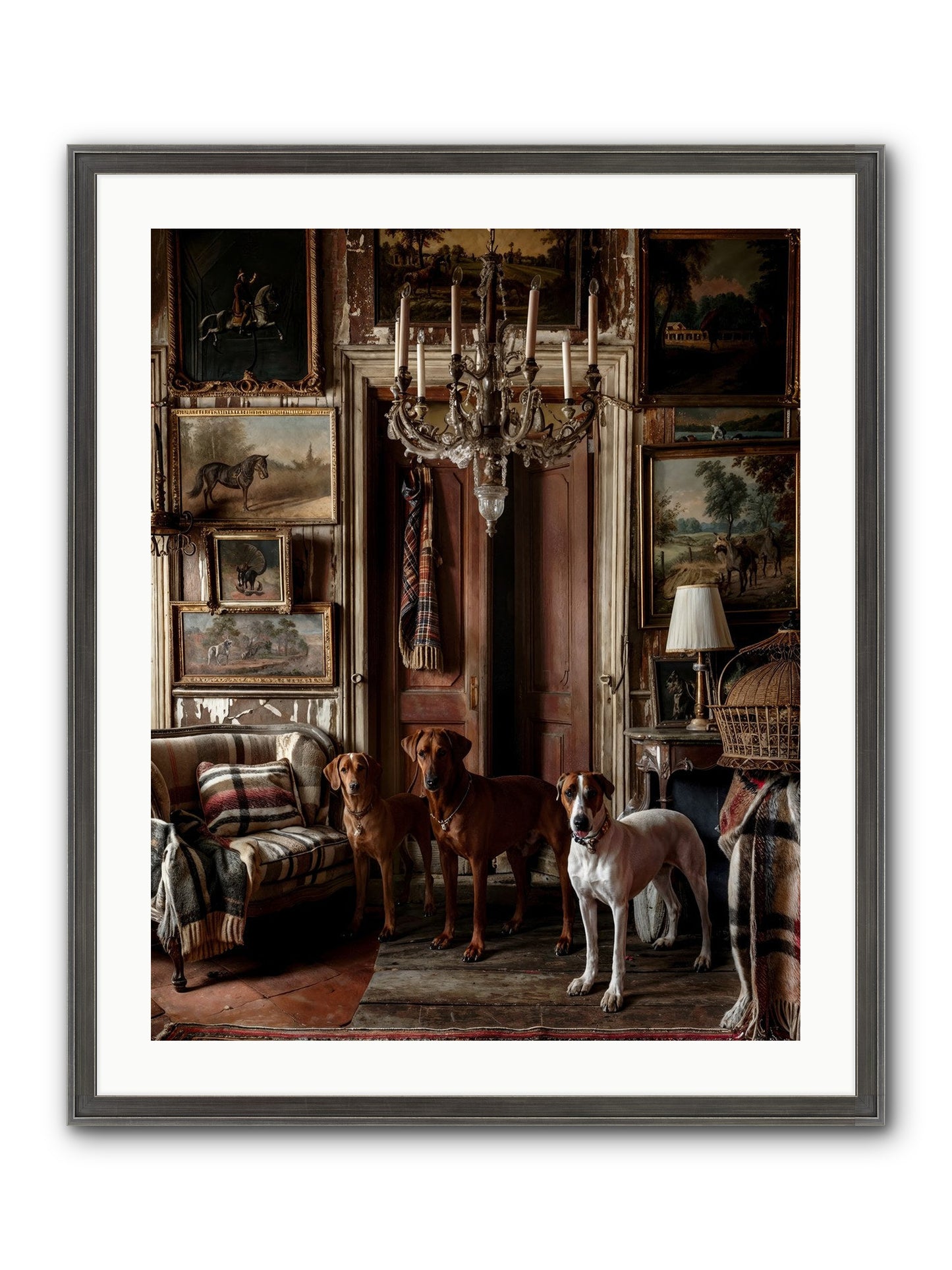 The Woofington Society Framed Print - Slimwoods Black/Silver 24x30