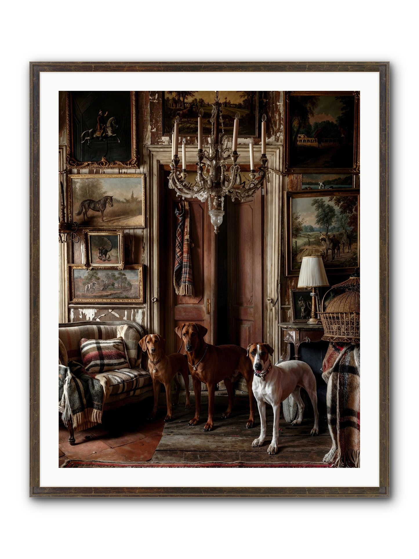 The Woofington Society Framed Print - Slimwoods Black/Gold 32x40