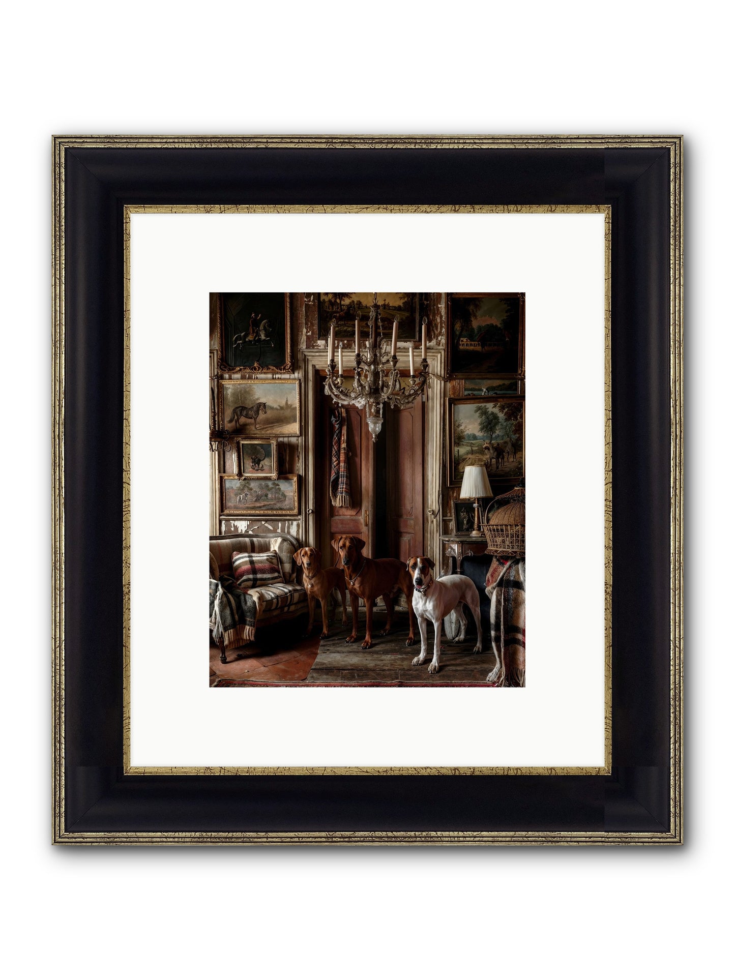 The Woofington Society Framed Print - Black & Gold 8x10