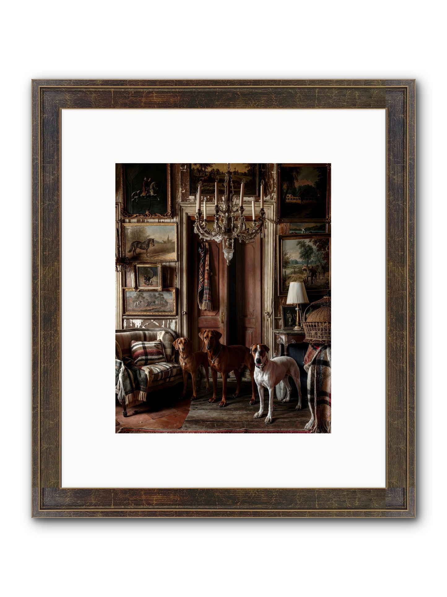 The Woofington Society Framed Print - Slimwoods Black/Gold 8x10