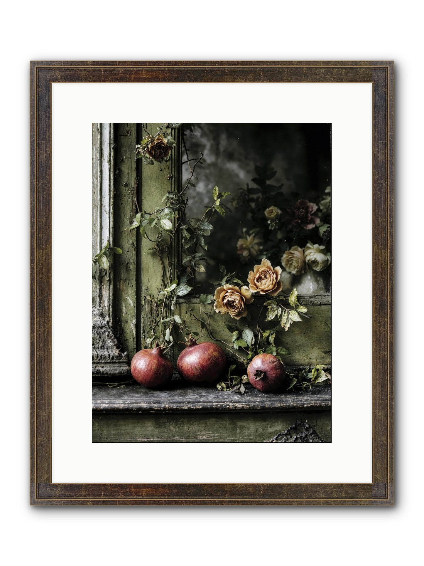 The World Wears Joy Framed Print - Slimwoods Black/Gold 12x16