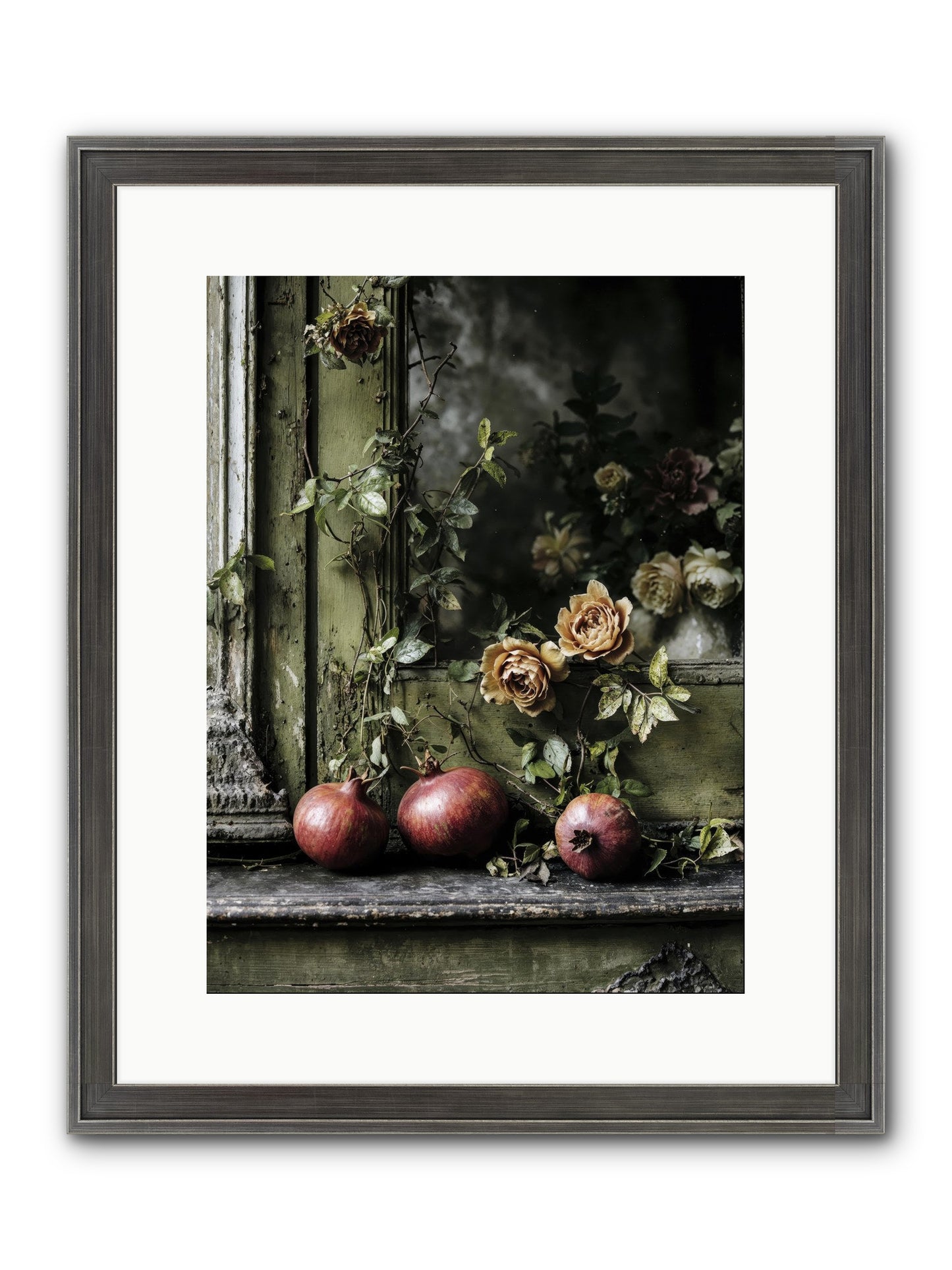 The World Wears Joy Framed Print - Slimwoods Black/Silver 12x16
