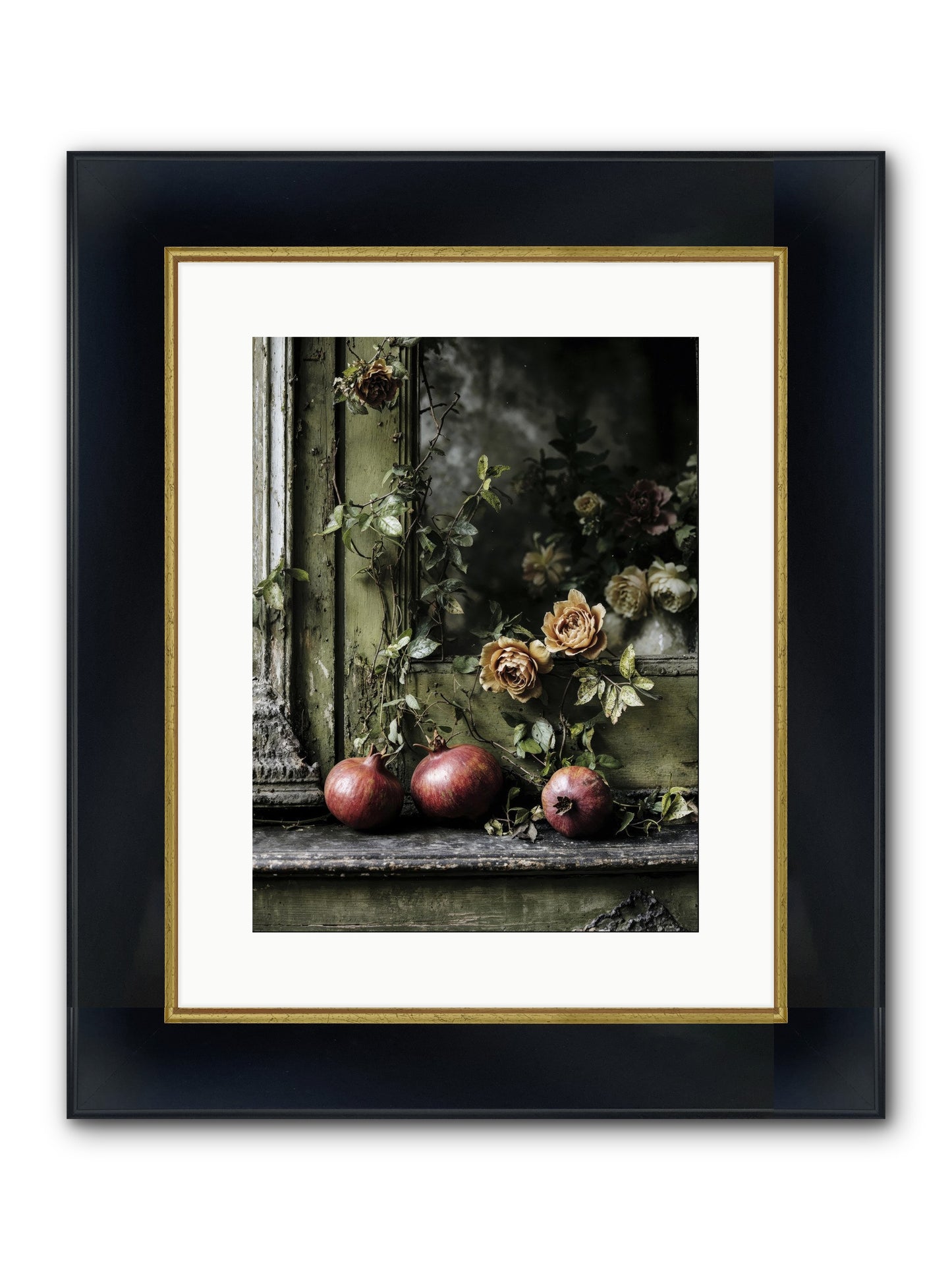 The World Wears Joy Framed Print - Wide Black w/Gold 12x16