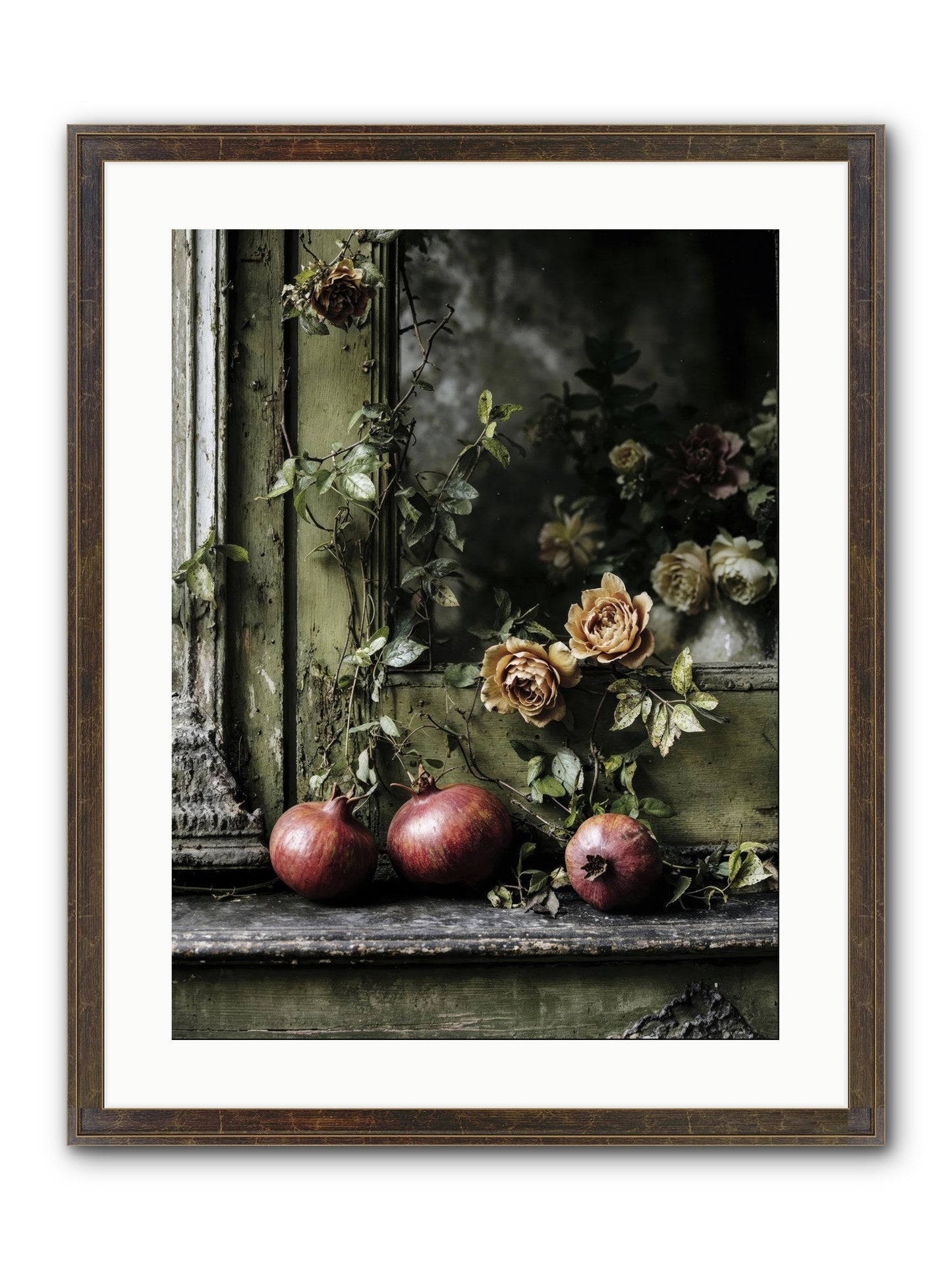 The World Wears Joy Framed Print - Slimwoods Black/Gold 18x24