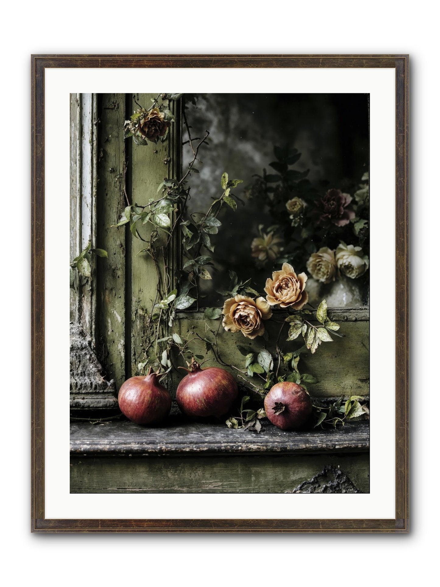 The World Wears Joy Framed Print - Slimwoods Black/Gold 24x32