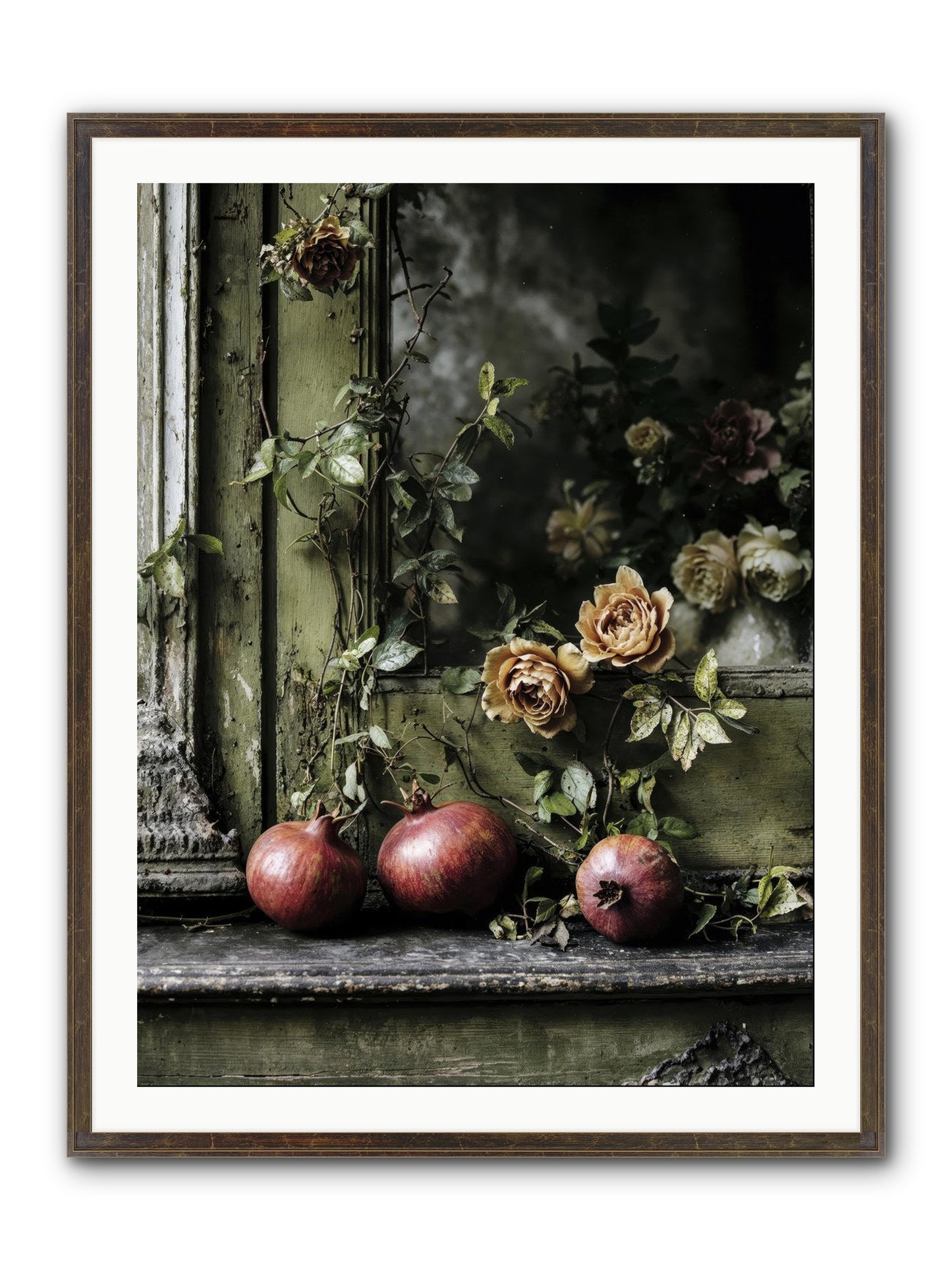 The World Wears Joy Framed Print - Slimwoods Black/Gold 30x40