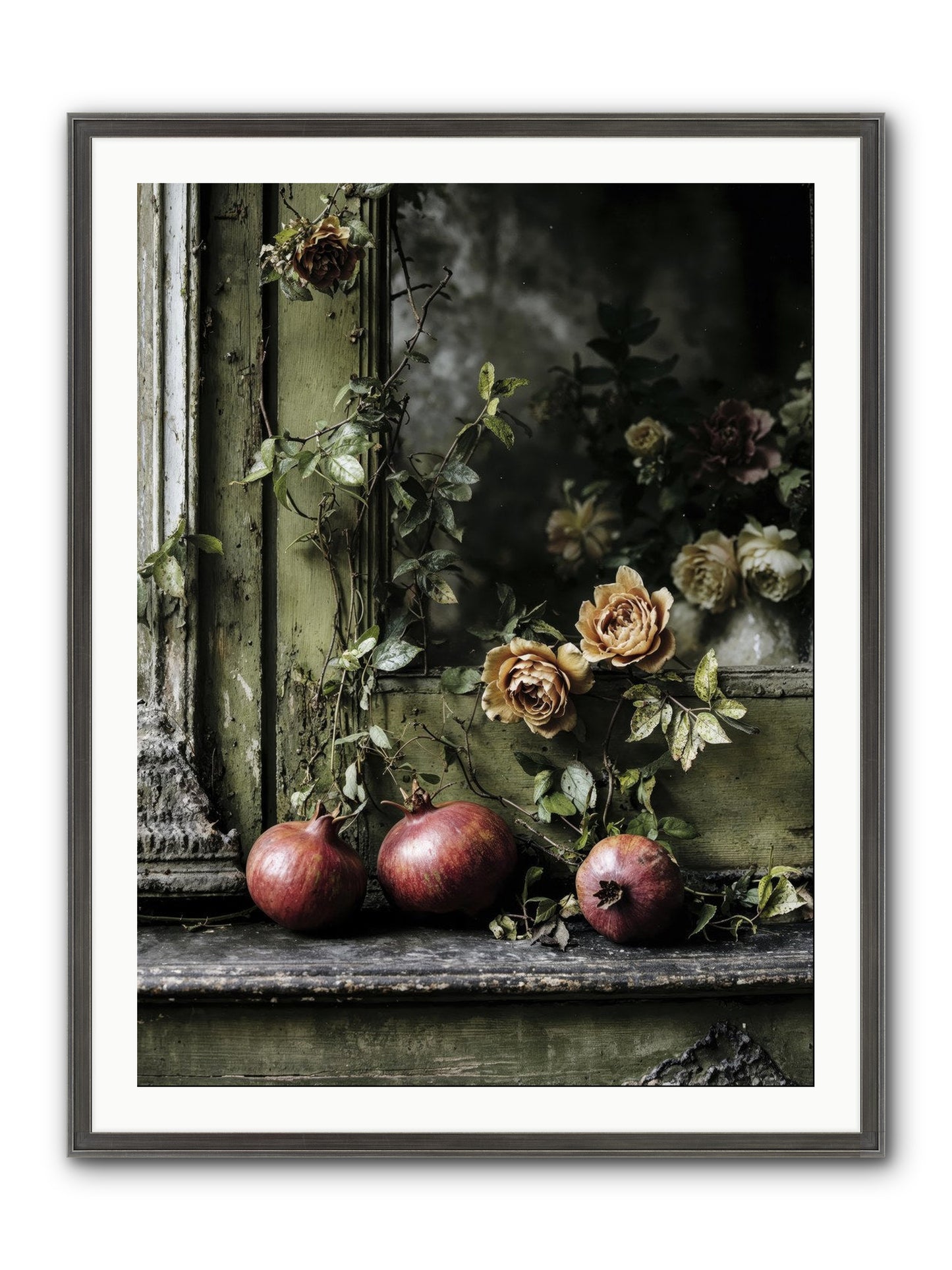 The World Wears Joy Framed Print - Slimwoods Black/Silver 30x40