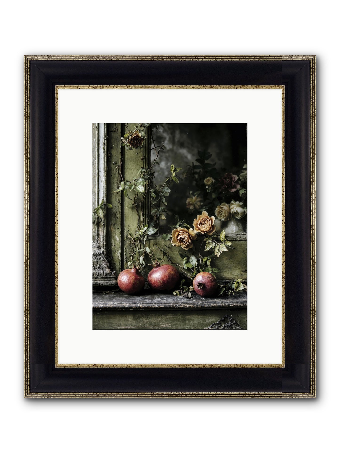 The World Wears Joy Framed Print - Black & Gold 9x12