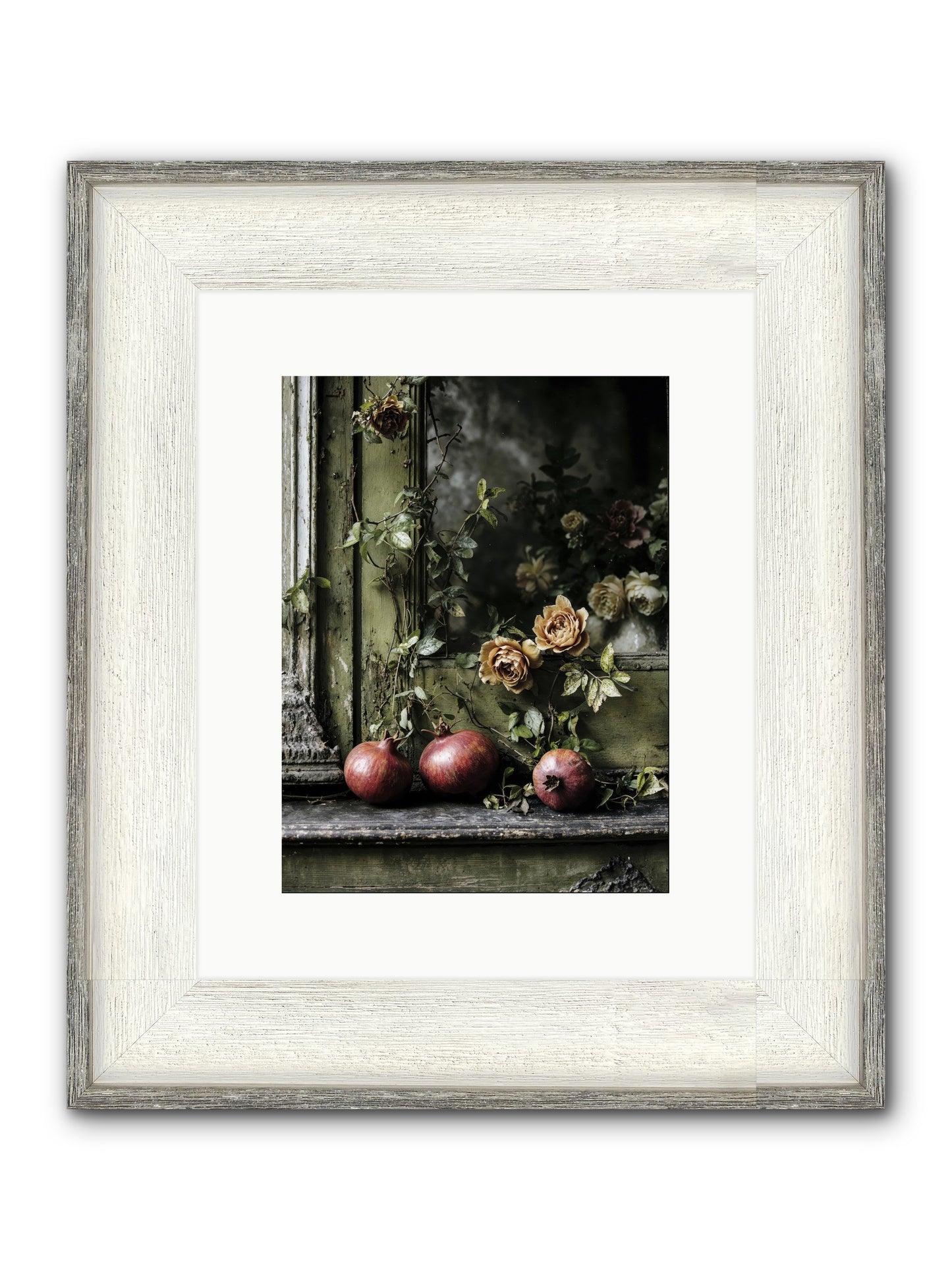 The World Wears Joy Framed Print - Driftwood White 9x12
