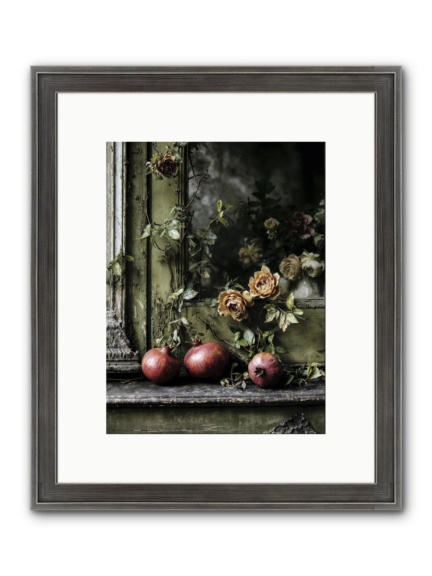 The World Wears Joy Framed Print - Slimwoods Black/Silver 9x12