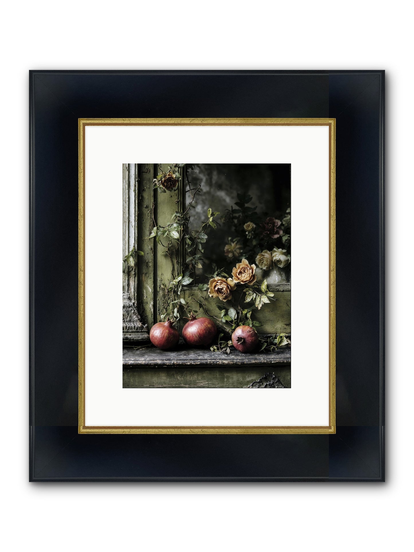 The World Wears Joy Framed Print - Wide Black w/Gold 9x12