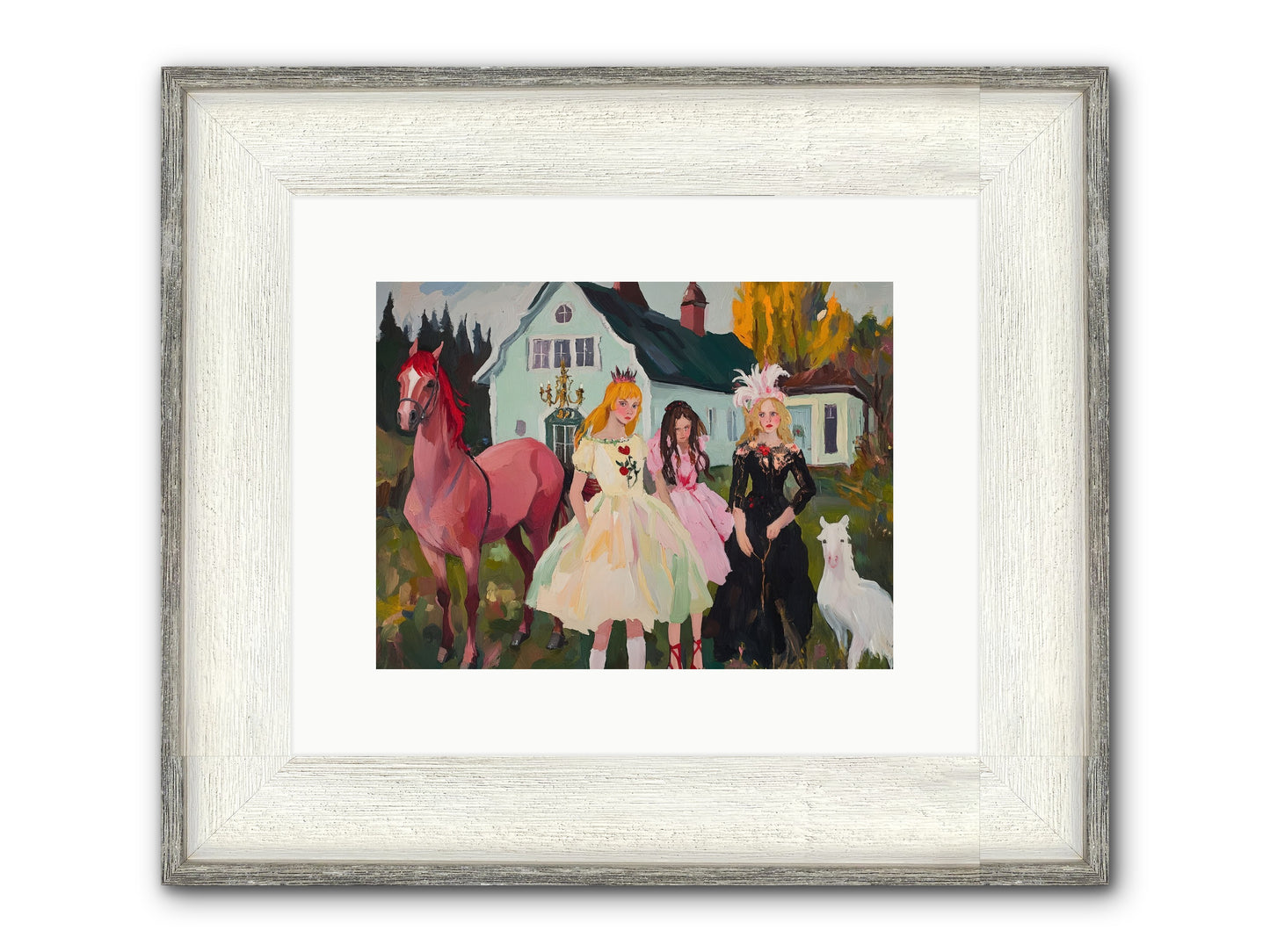 Theater Games Glow No.1 Framed Print - Driftwood White 12x9