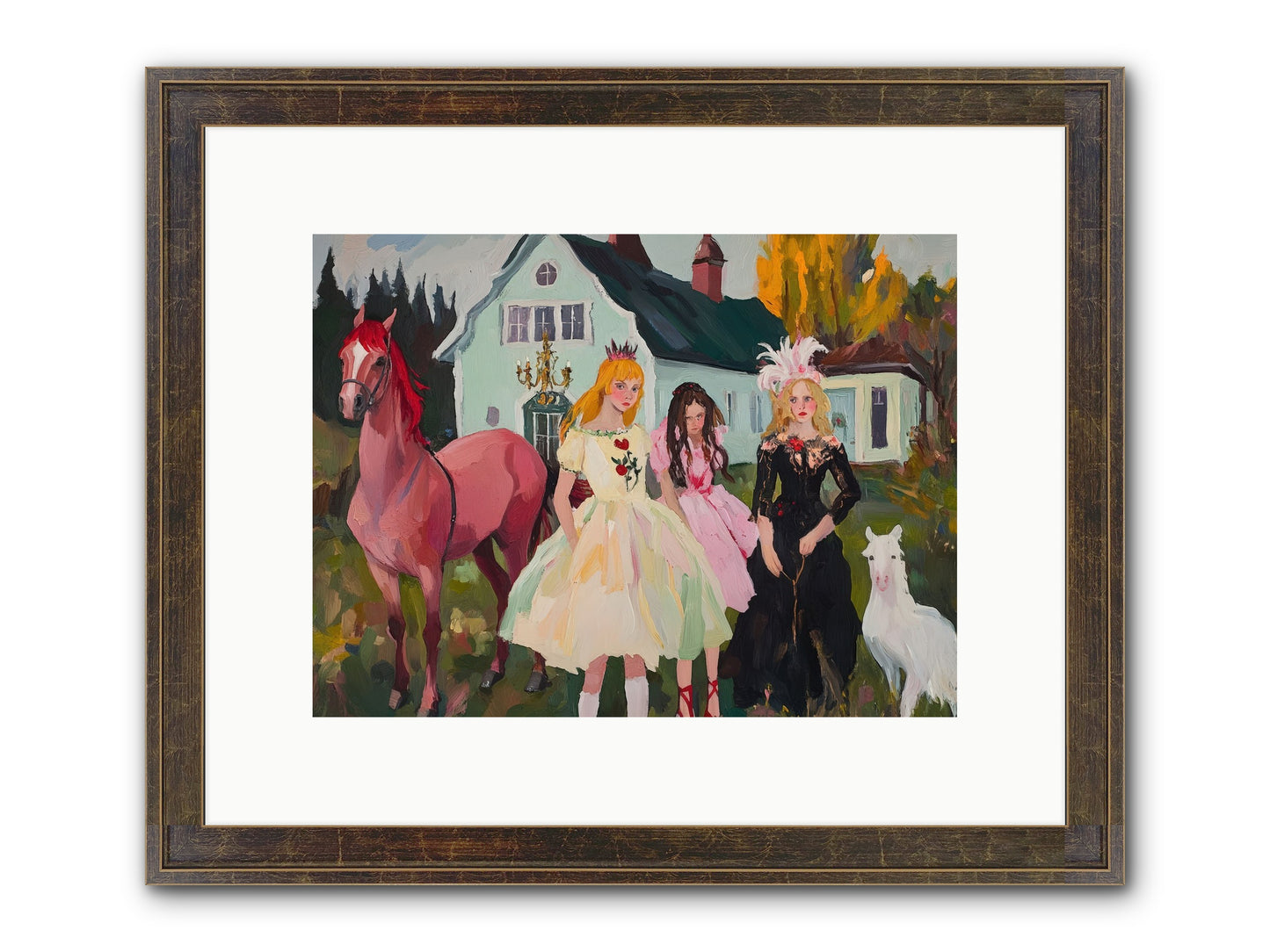 Theater Games Glow No.1 Framed Print - Slimwoods Black/Gold 12x9