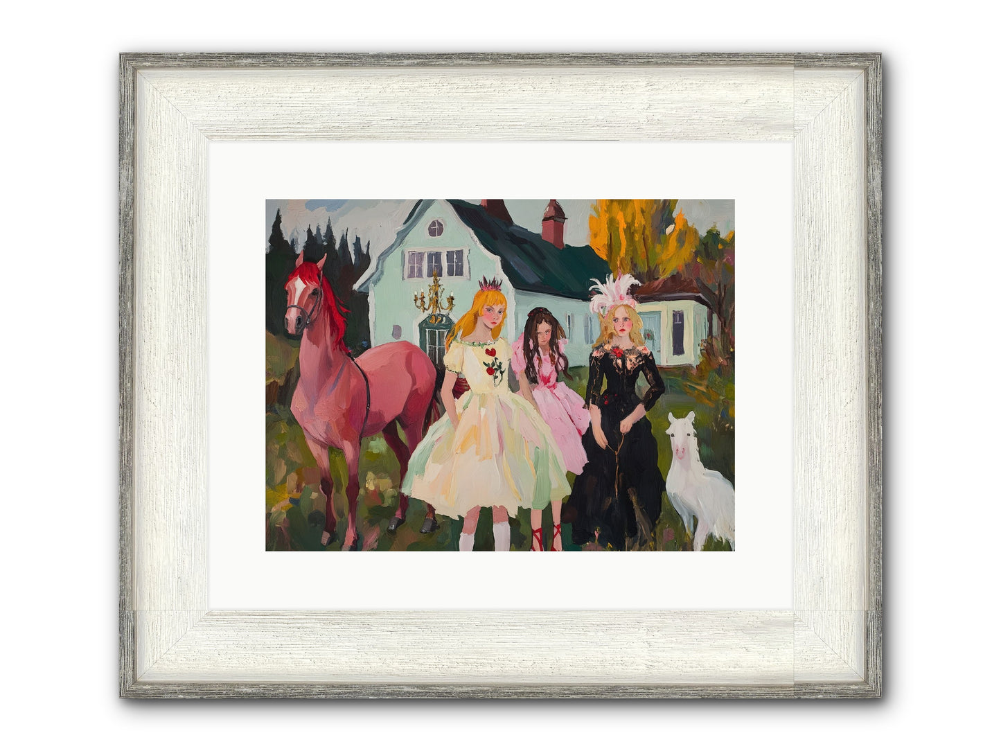 Theater Games Glow No.1 Framed Print - Driftwood White 16x12