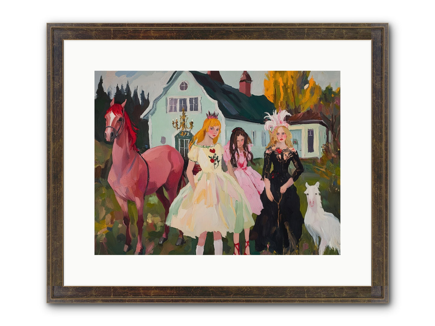 Theater Games Glow No.1 Framed Print - Slimwoods Black/Gold 16x12