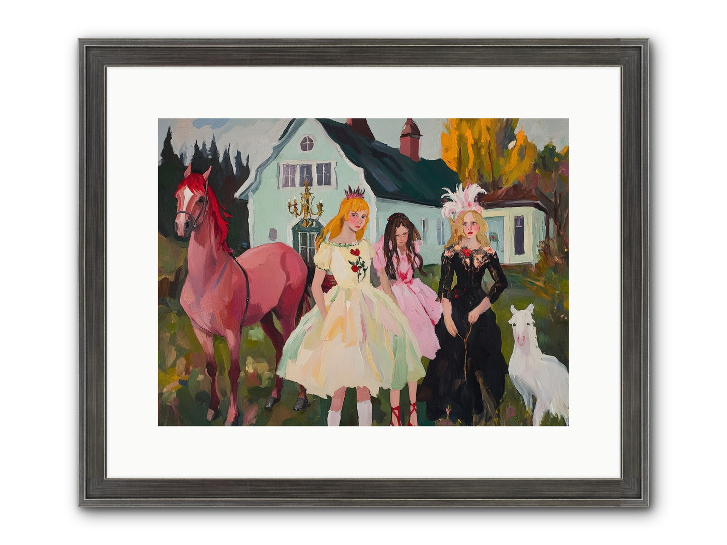 Theater Games Glow No.1 Framed Print - Slimwoods Black/Silver 16x12