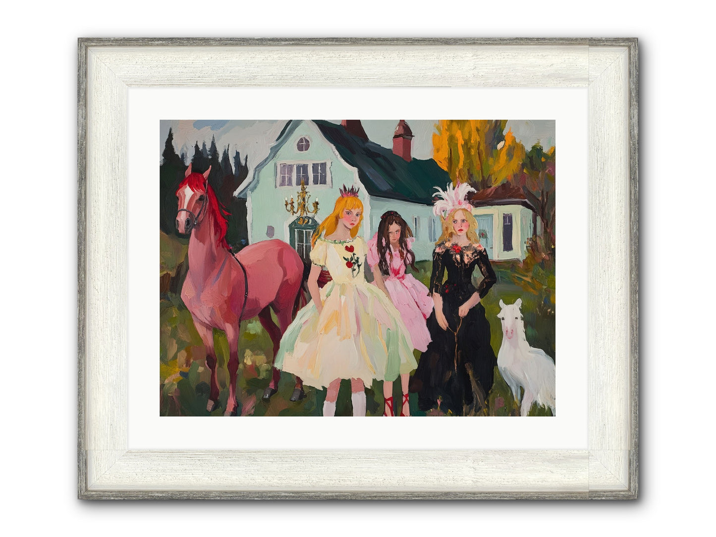 Theater Games Glow No.1 Framed Print - Driftwood White 24x18