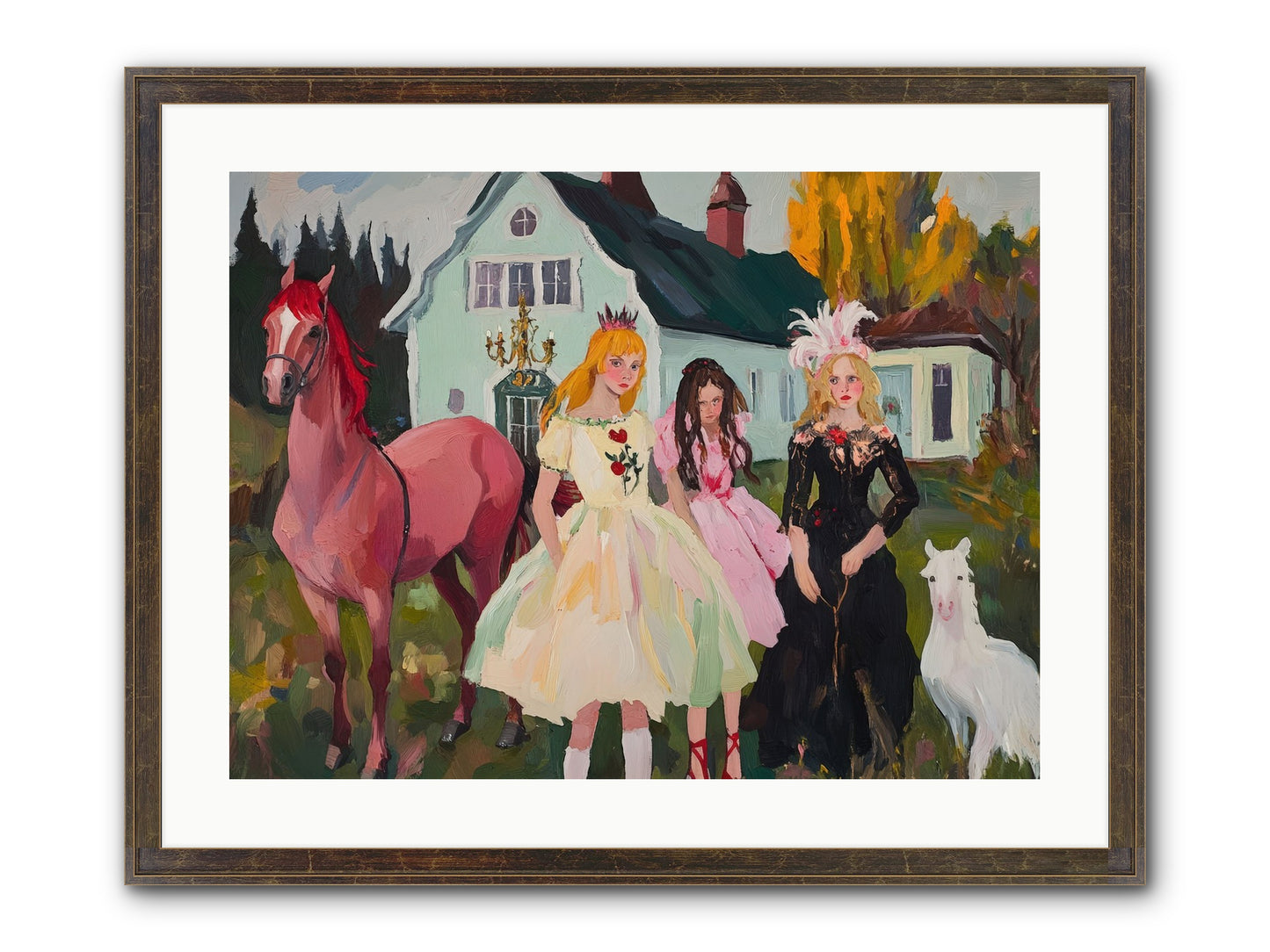 Theater Games Glow No.1 Framed Print - Slimwoods Black/Gold 24x18