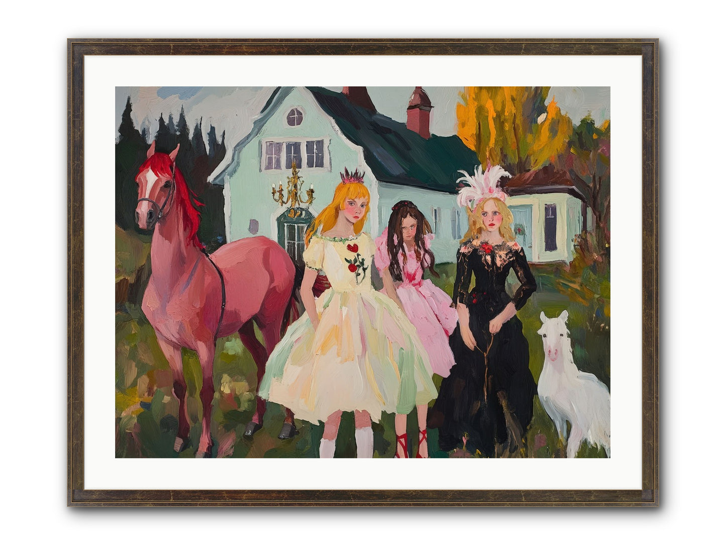Theater Games Glow No.1 Framed Print - Slimwoods Black/Gold 32x24