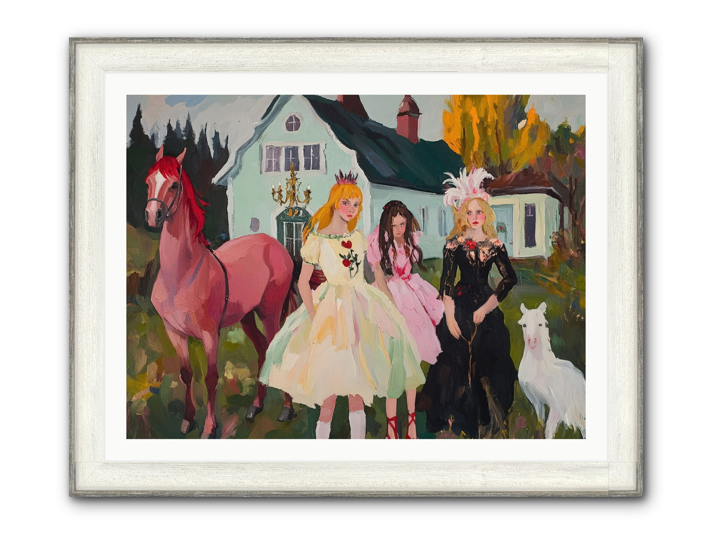Theater Games Glow No.1 Framed Print - Driftwood White 40x30