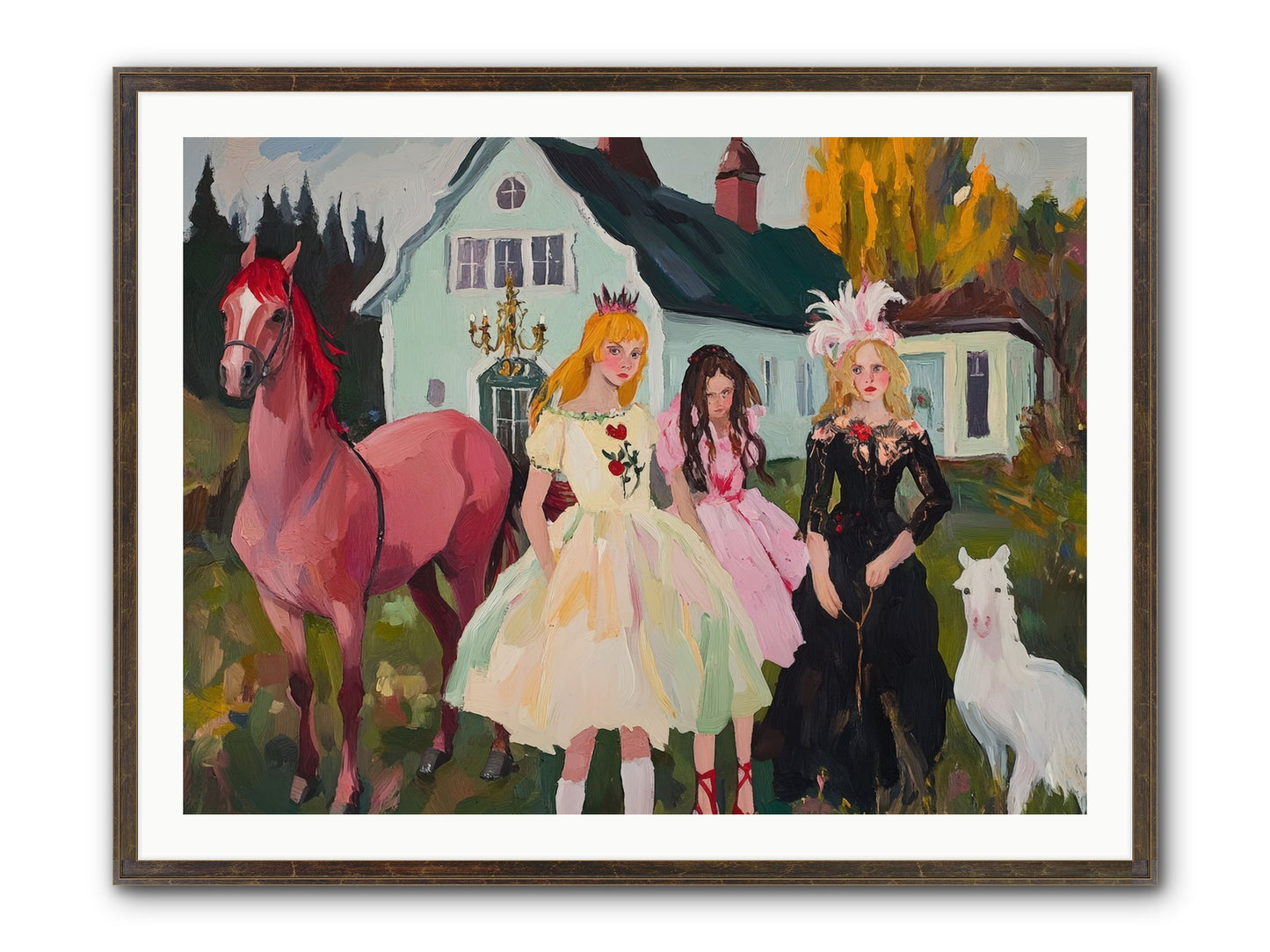 Theater Games Glow No.1 Framed Print - Slimwoods Black/Gold 40x30