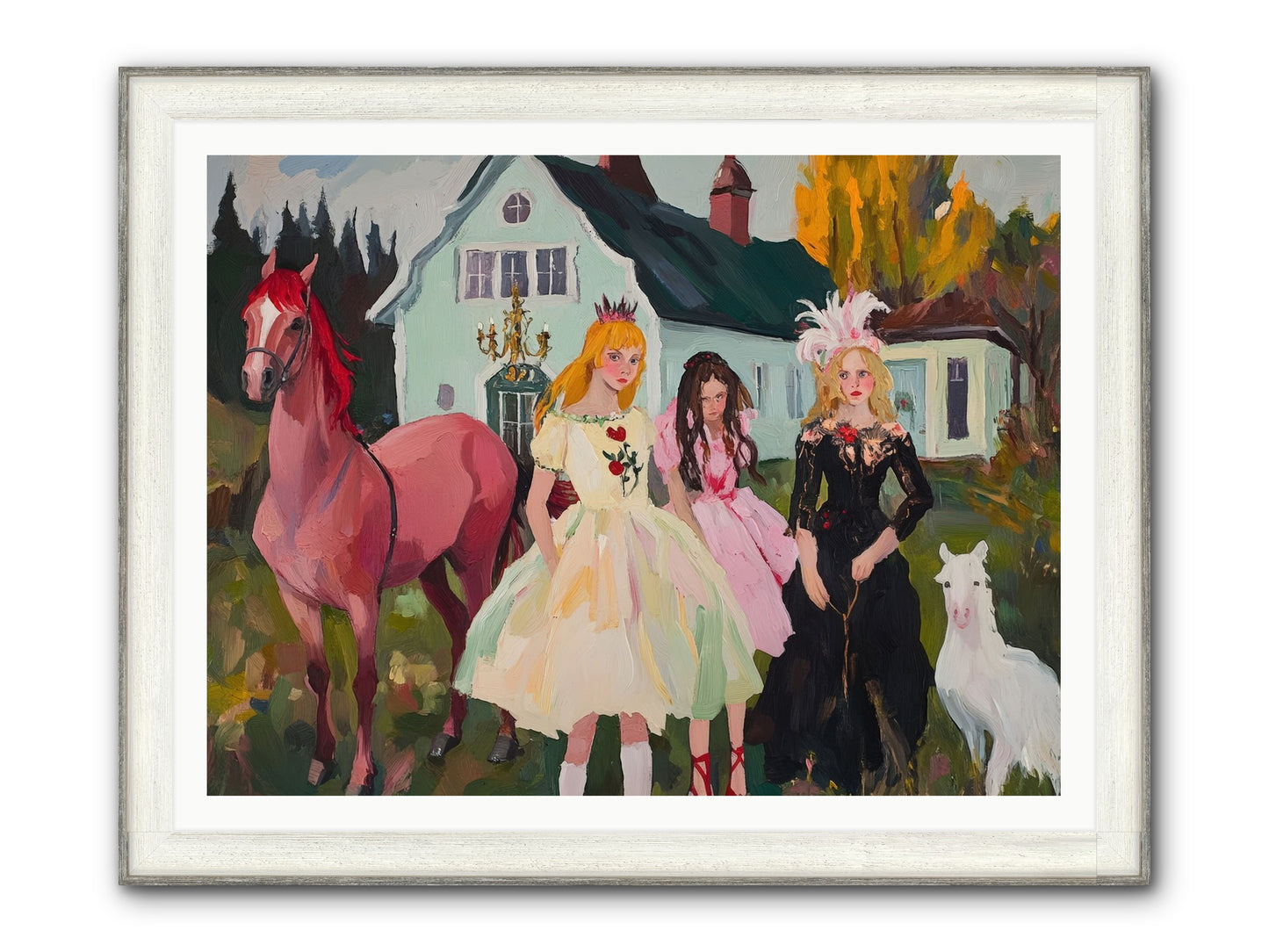 Theater Games Glow No.1 Framed Print - Driftwood White 48x36