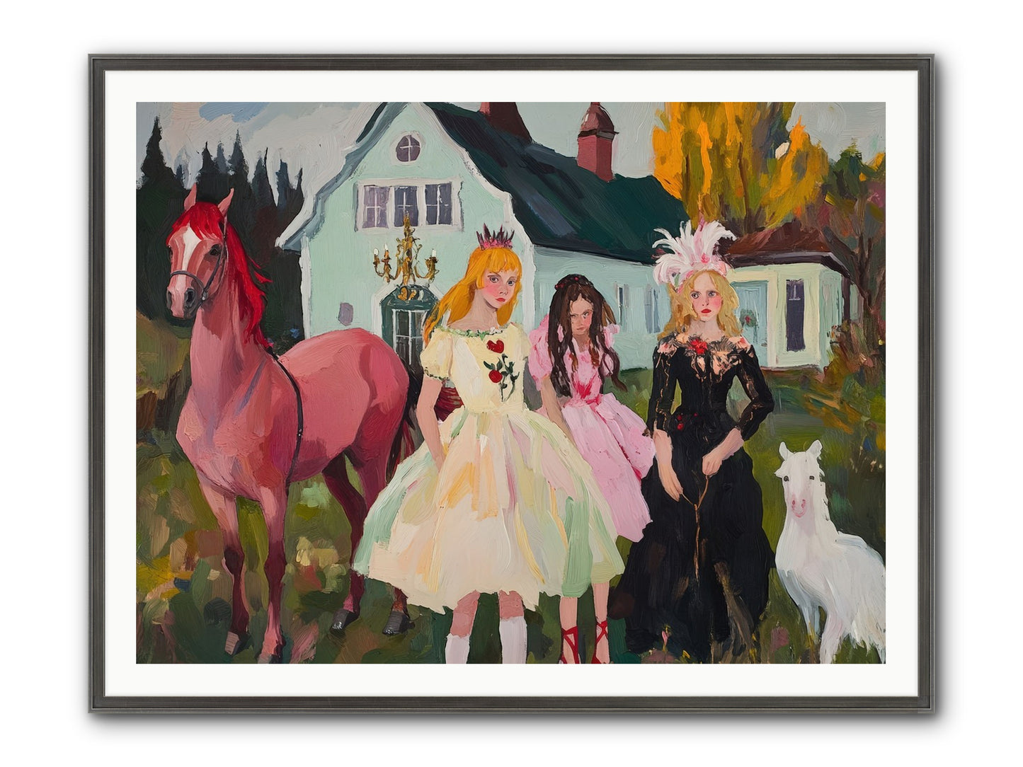 Theater Games Glow No.1 Framed Print - Slimwoods Black/Silver 48x36