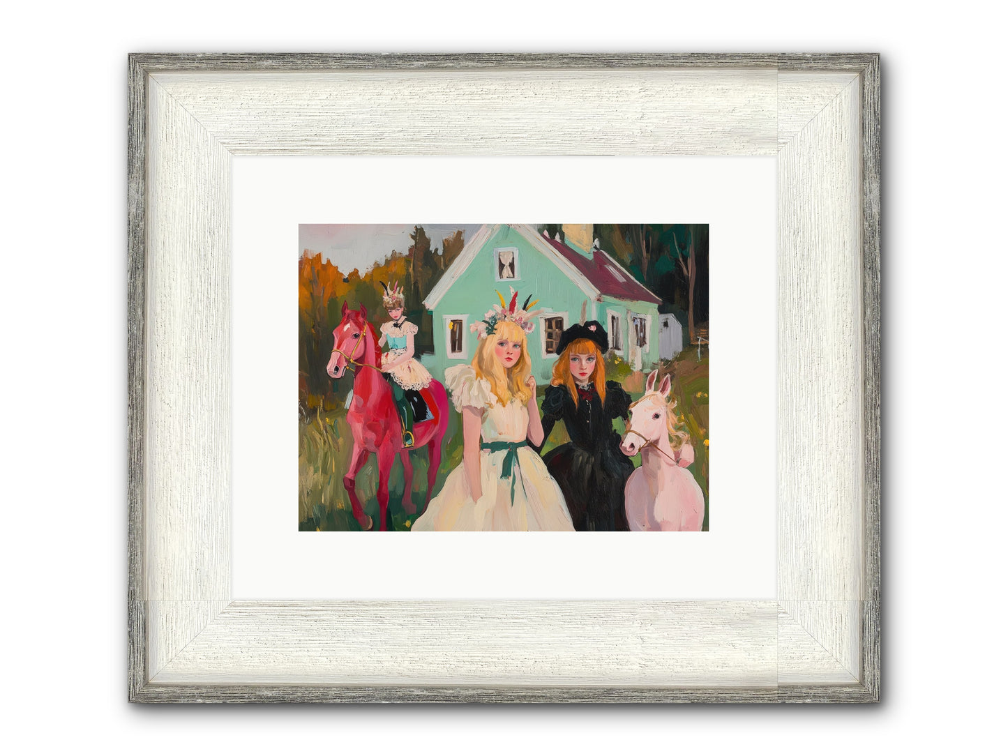 Theater Games Glow No.2 Framed Print - Driftwood White 12x9