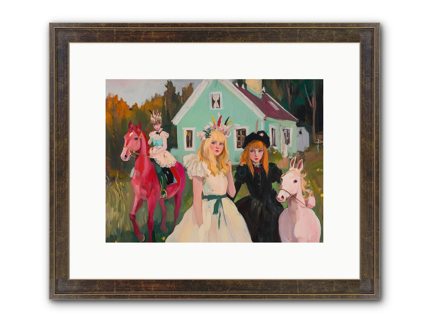 Theater Games Glow No.2 Framed Print - Slimwoods Black/Gold 12x9