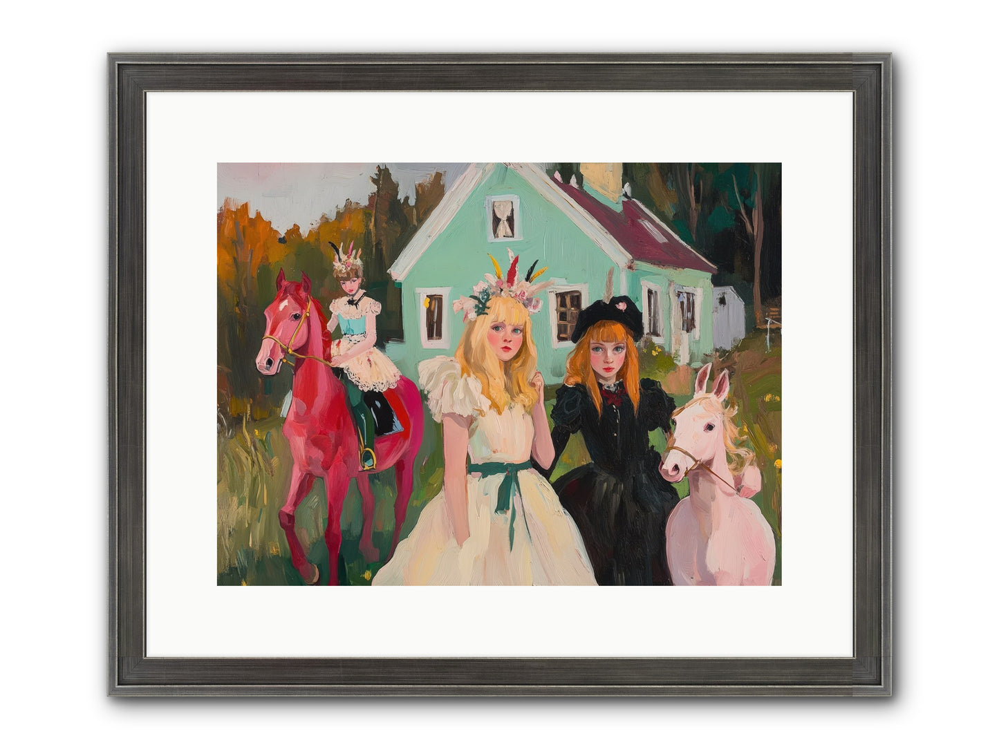 Theater Games Glow No.2 Framed Print - Slimwoods Black/Silver 16x12