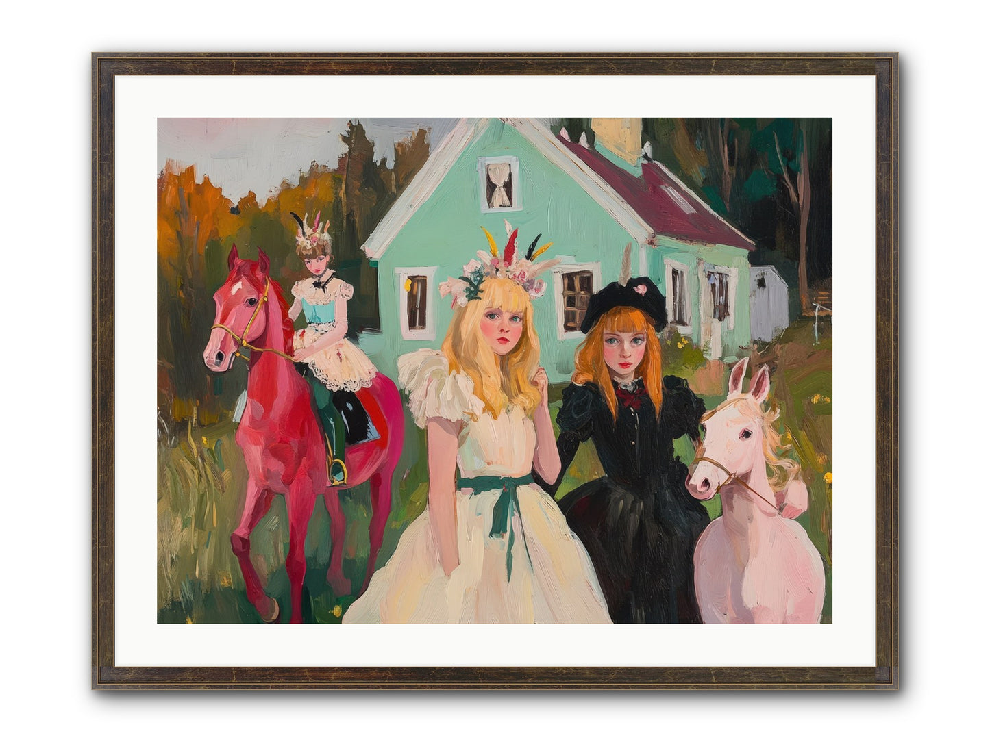 Theater Games Glow No.2 Framed Print - Slimwoods Black/Gold 32x24