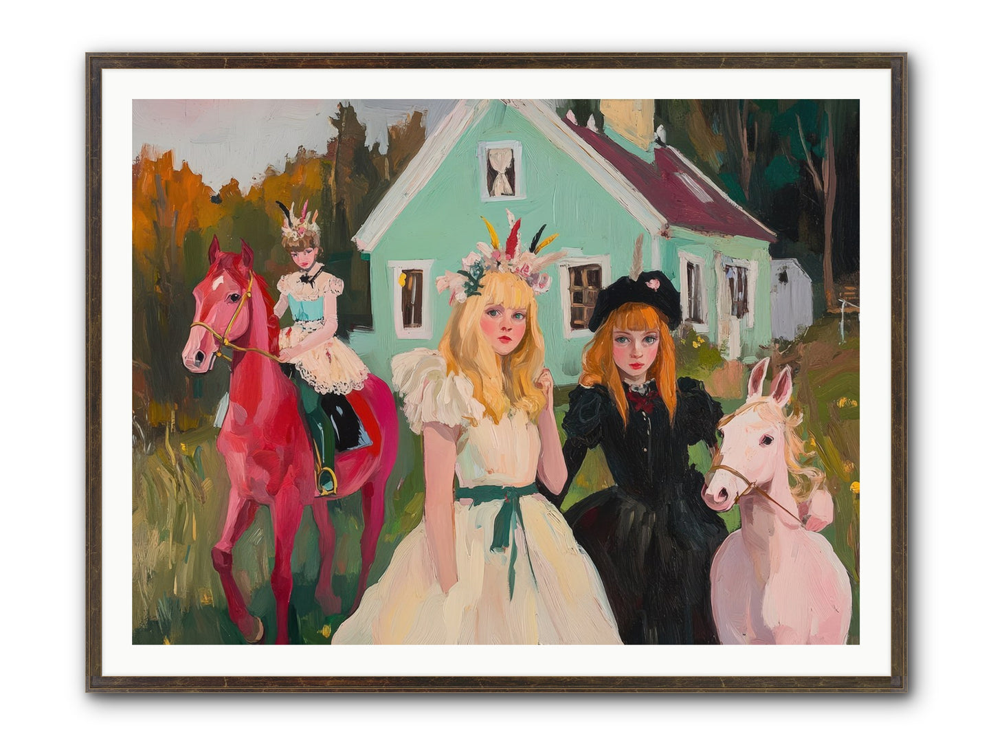 Theater Games Glow No.2 Framed Print - Slimwoods Black/Gold 48x36