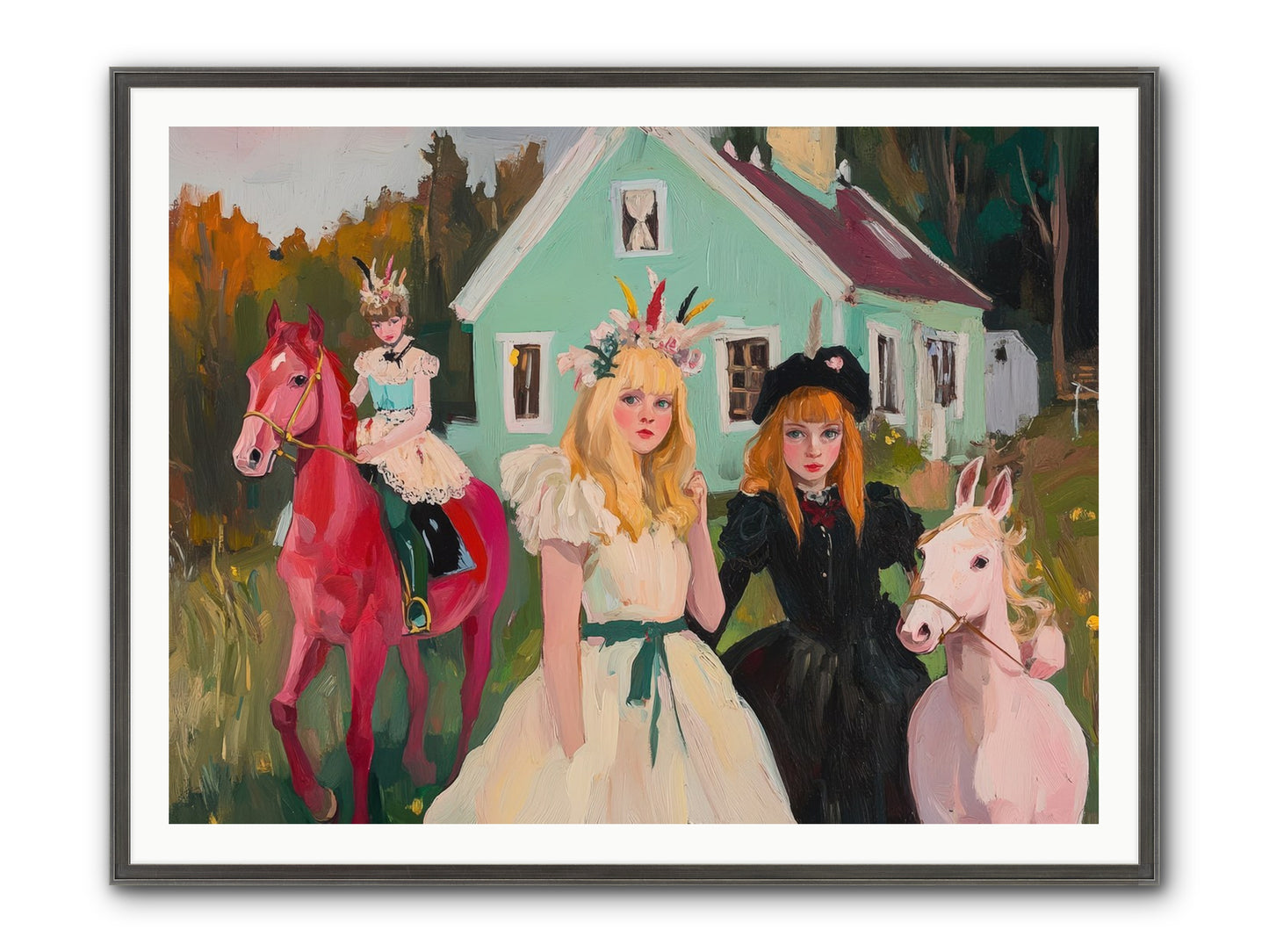 Theater Games Glow No.2 Framed Print - Slimwoods Black/Silver 48x36