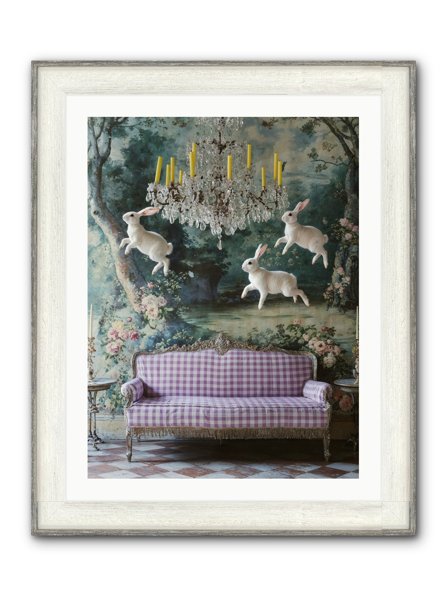 Theater Of Morning Light Framed Print - Driftwood White 24x32