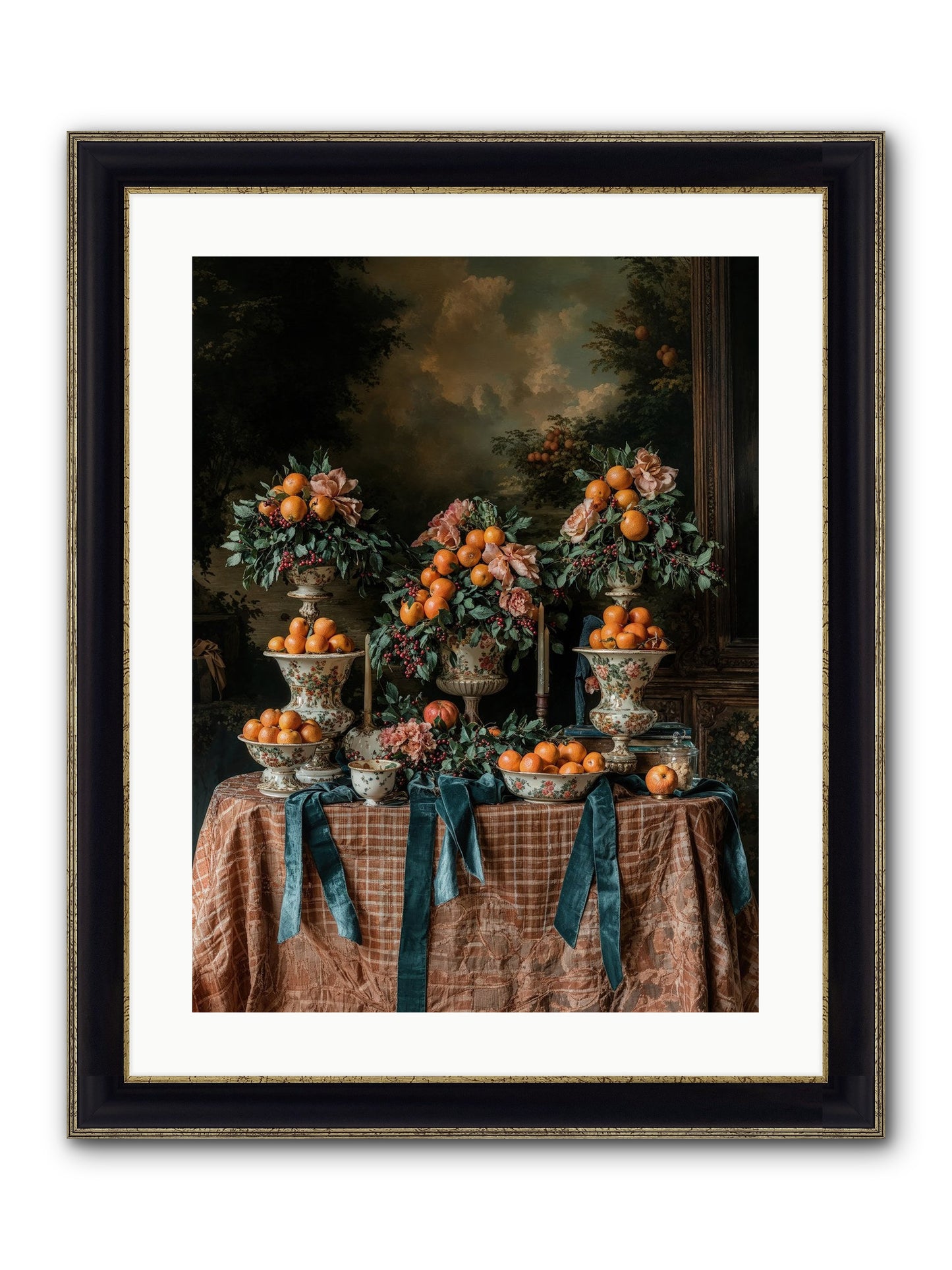 Theater Of Sweetness Framed Print - Black & Gold 18x24