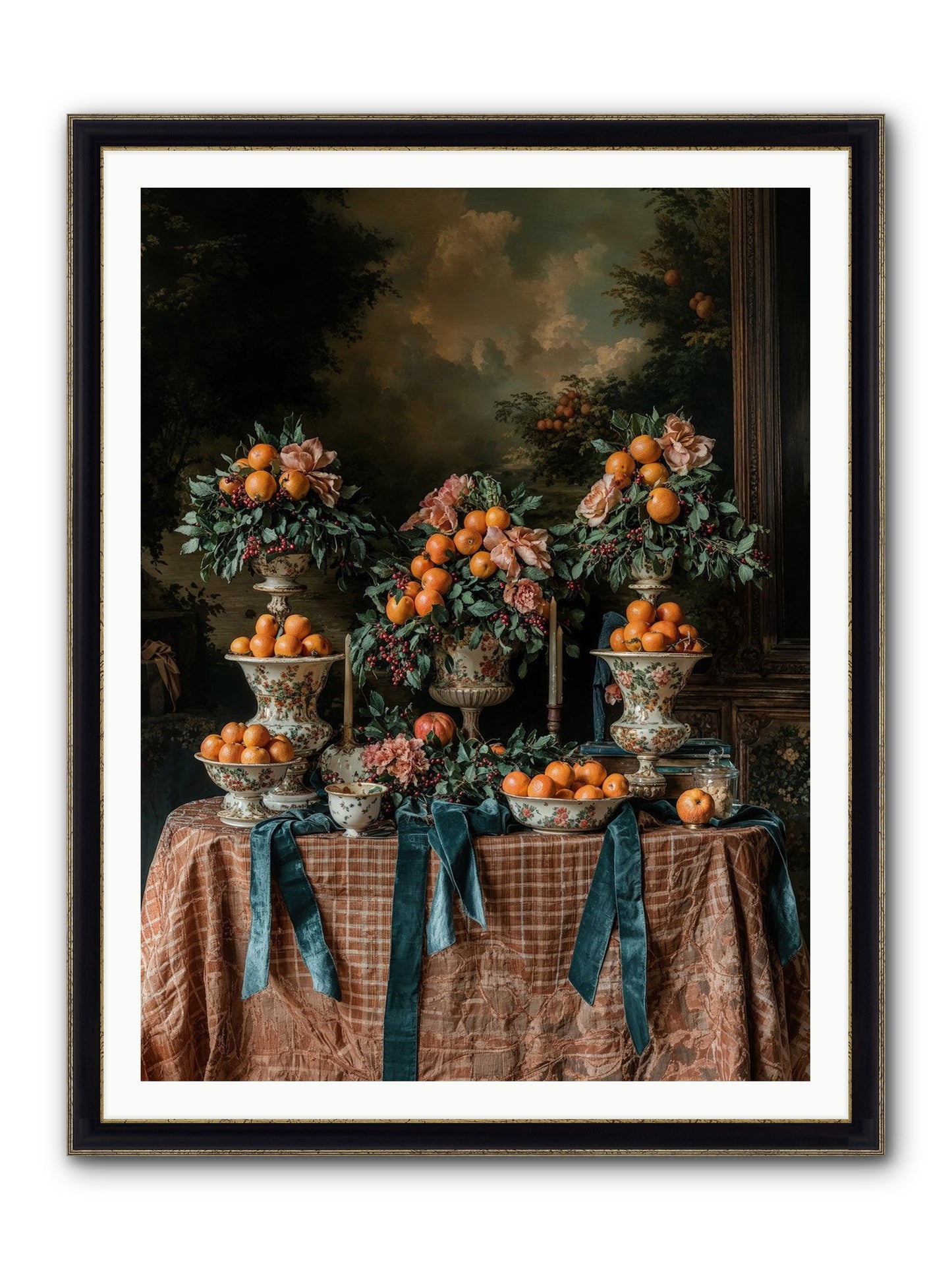 Theater Of Sweetness Framed Print - Black & Gold 36x48