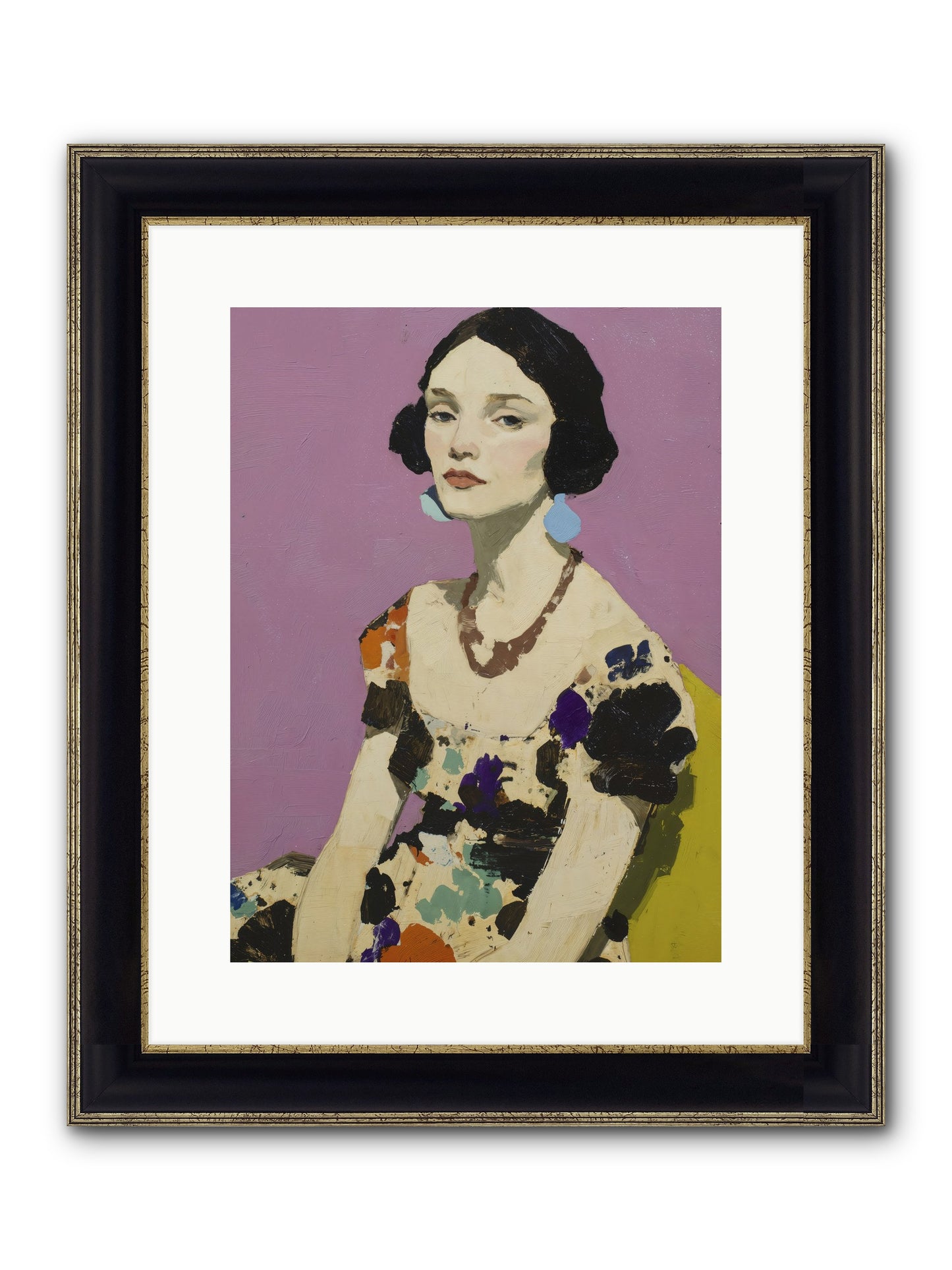 Theatre Queen Framed Print - Black & Gold 12x16
