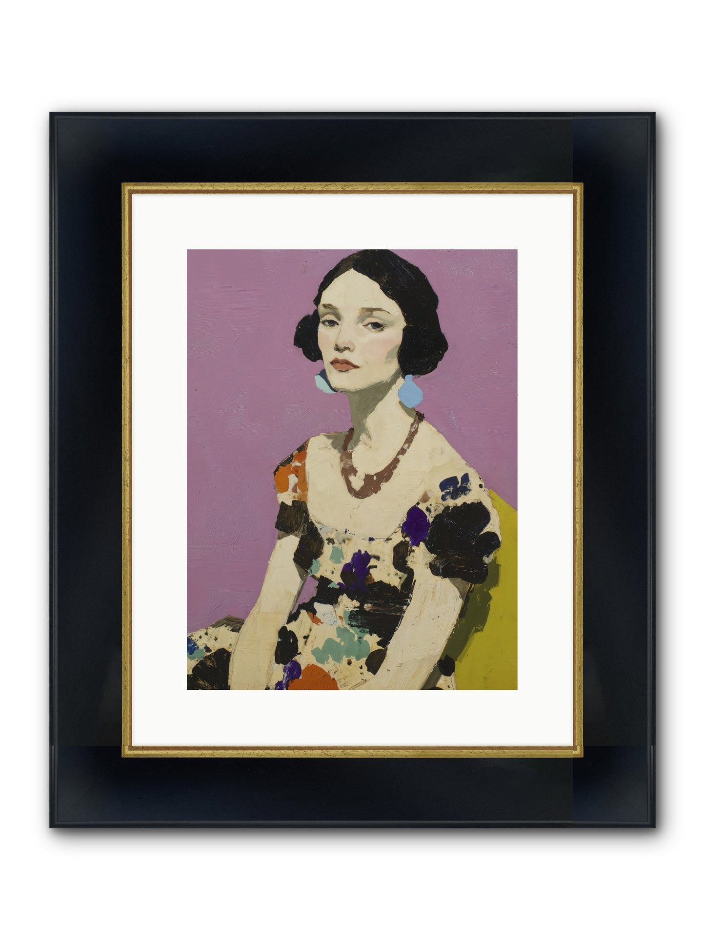 Theatre Queen Framed Print - Wide Black w/Gold 12x16