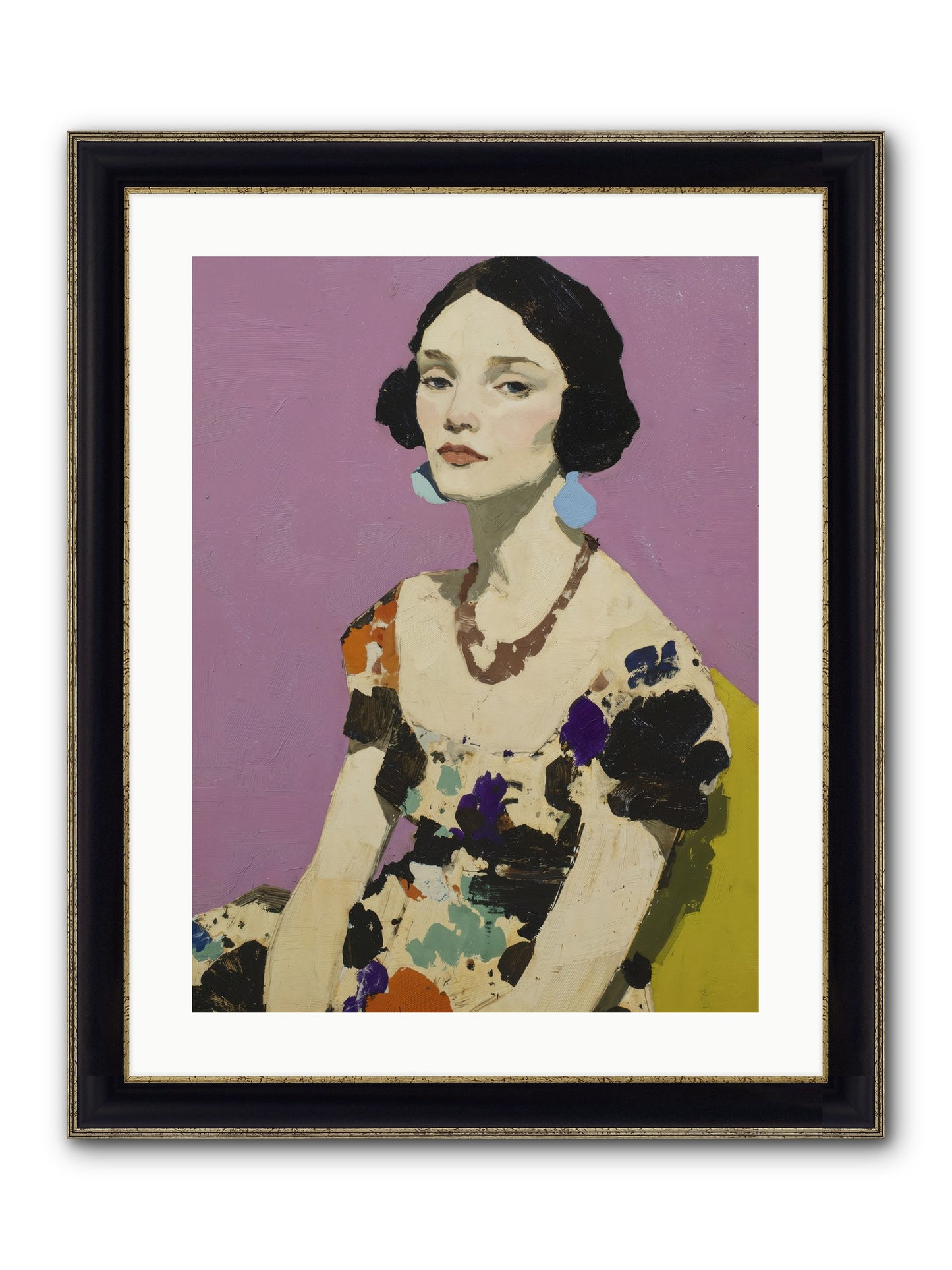 Theatre Queen Framed Print - Black & Gold 18x24