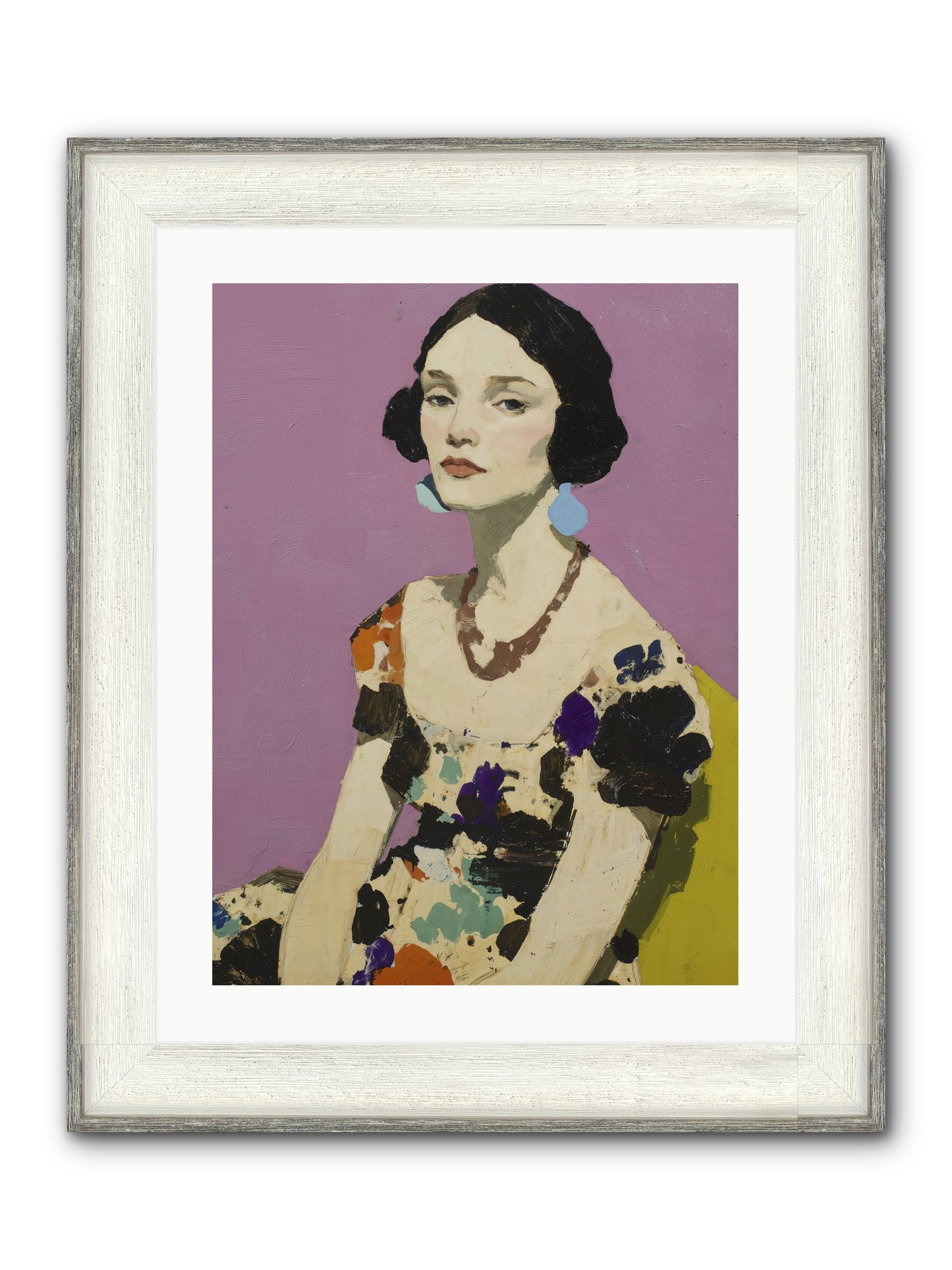 Theatre Queen Framed Print - Driftwood White 18x24