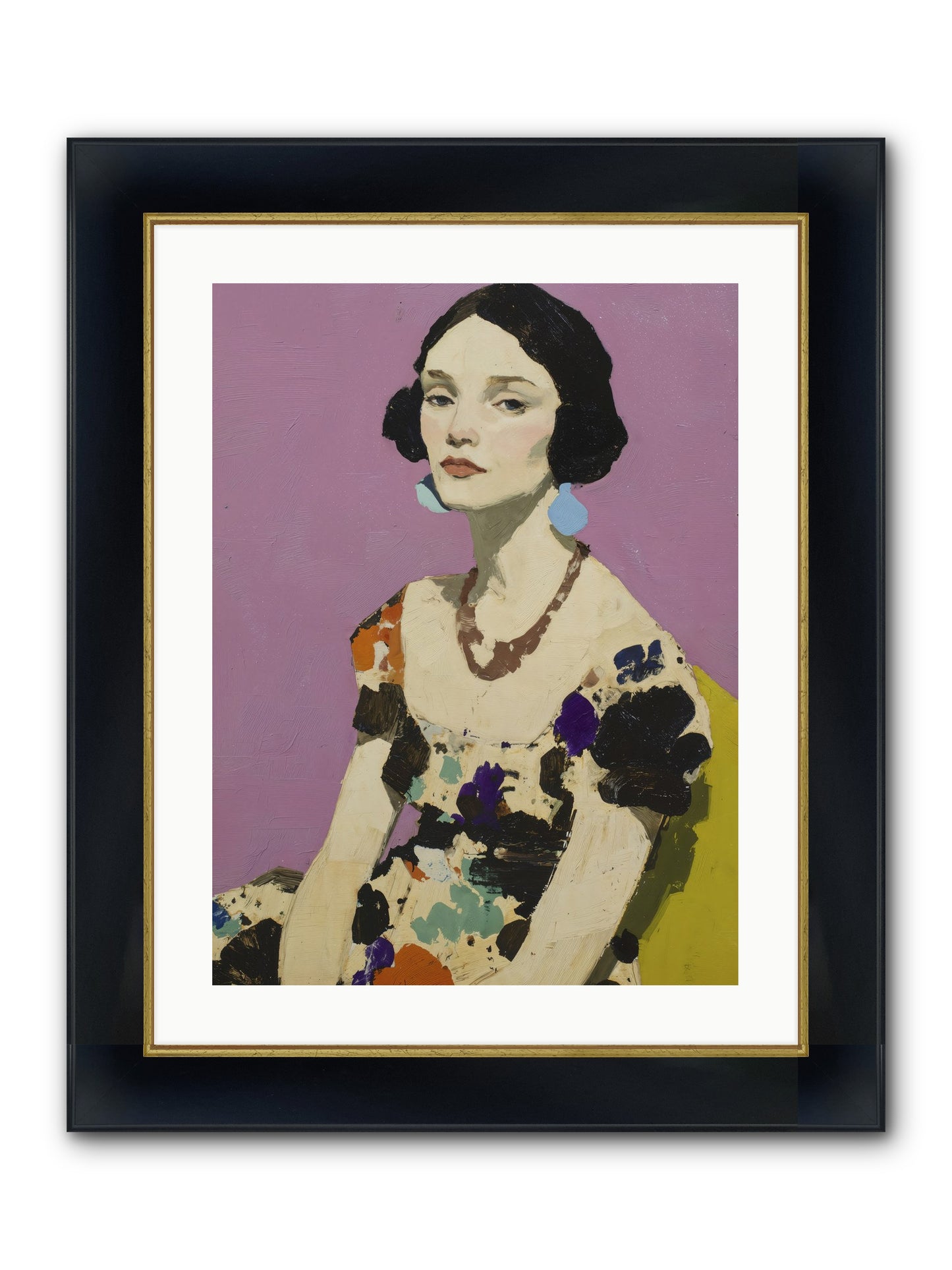 Theatre Queen Framed Print - Wide Black w/Gold 18x24