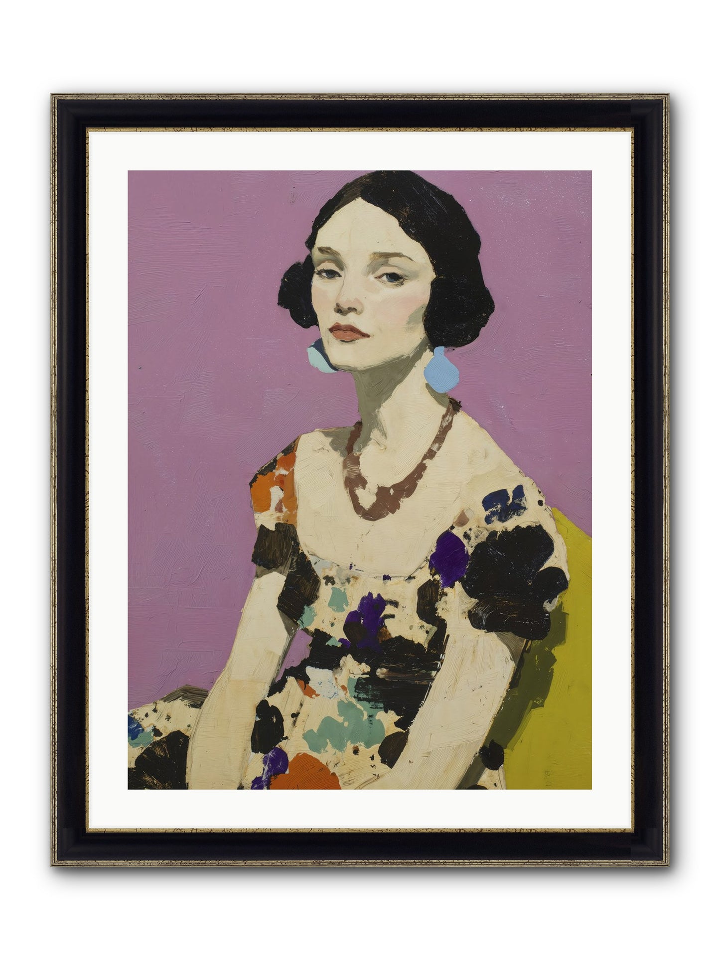Theatre Queen Framed Print - Black & Gold 24x32