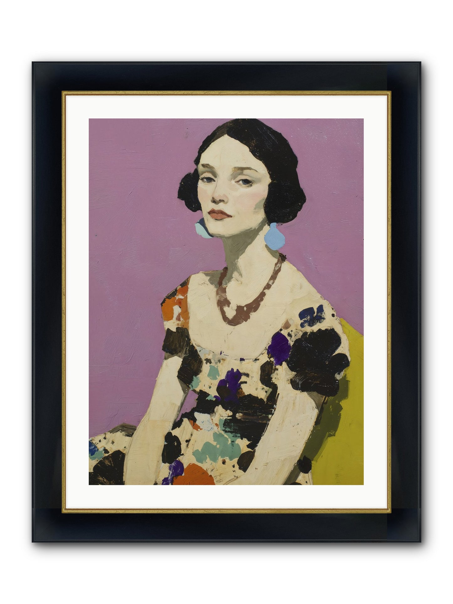 Theatre Queen Framed Print - Wide Black w/Gold 24x32