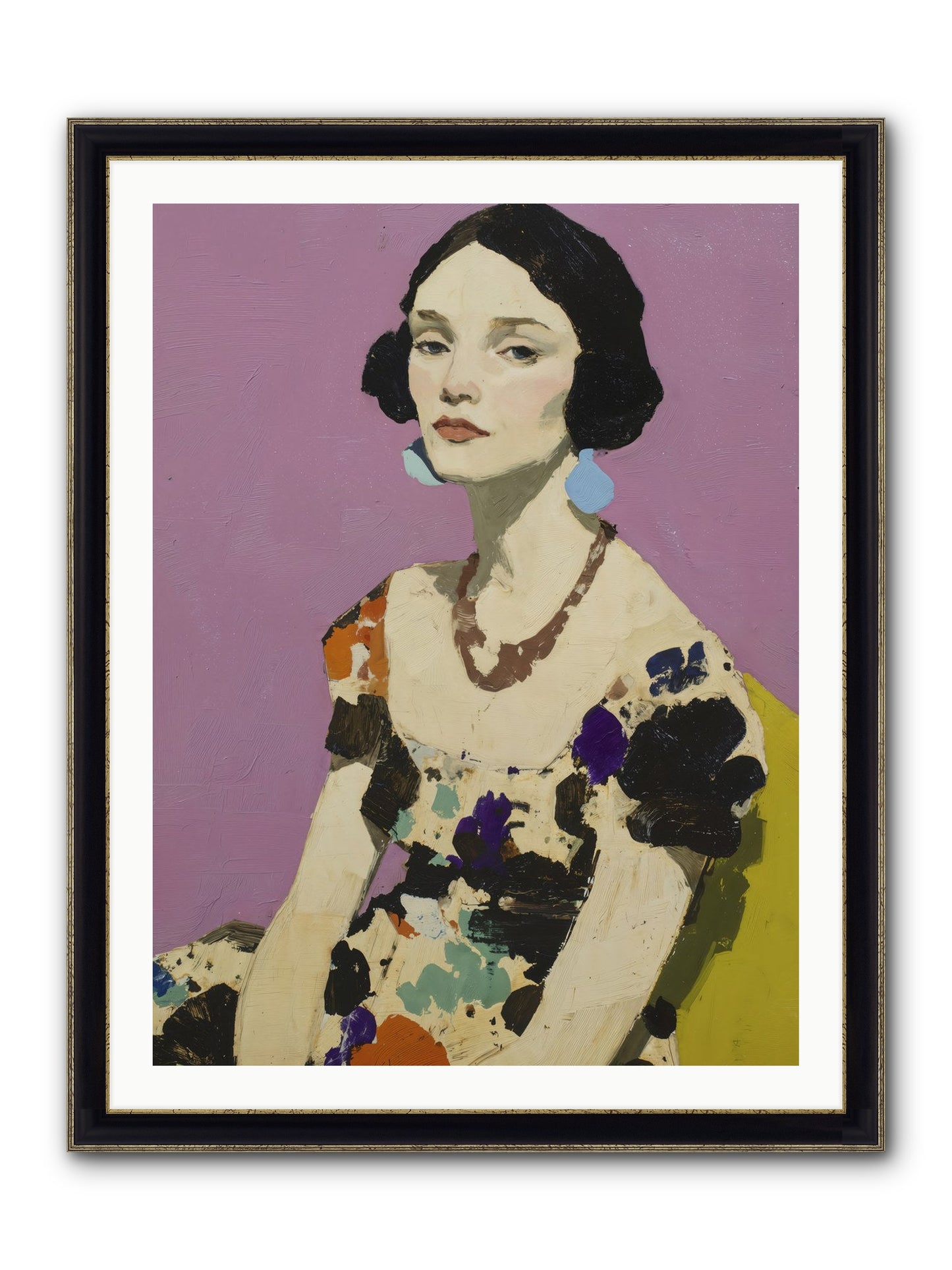 Theatre Queen Framed Print - Black & Gold 30x40