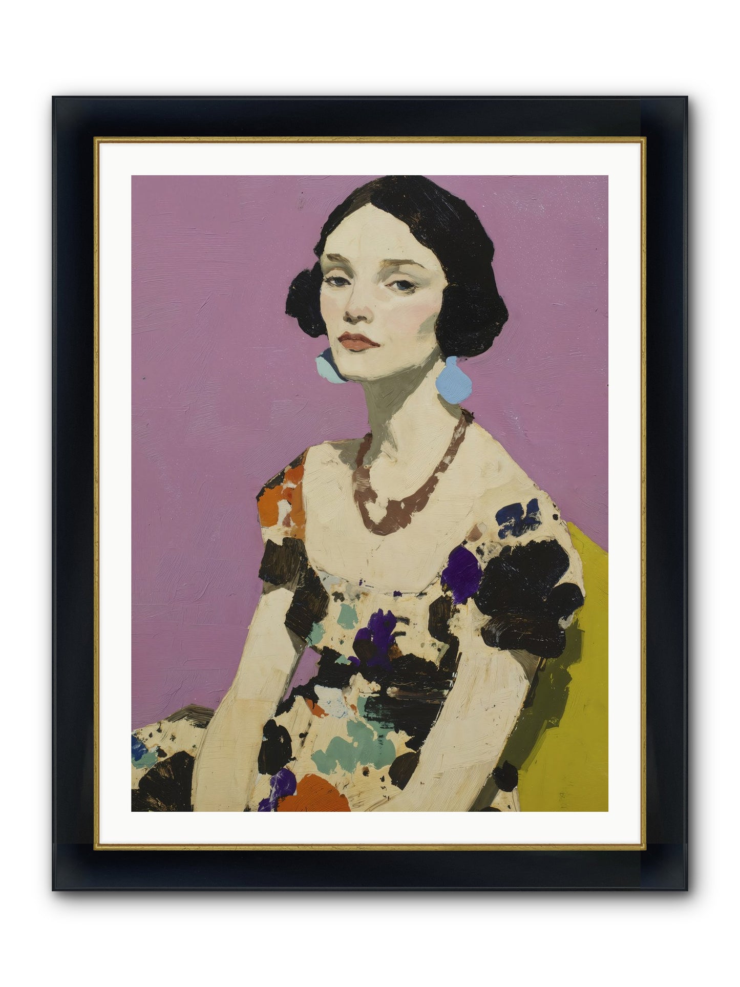 Theatre Queen Framed Print - Wide Black w/Gold 30x40