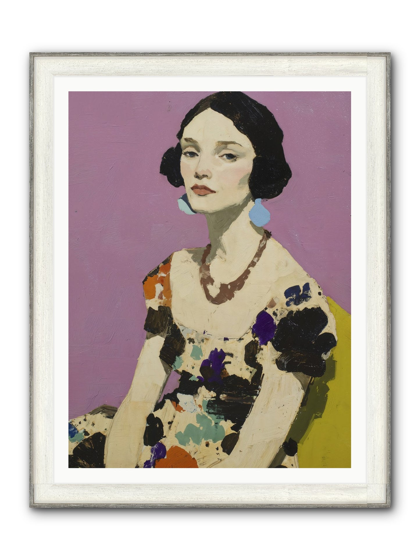 Theatre Queen Framed Print - Driftwood White 36x48